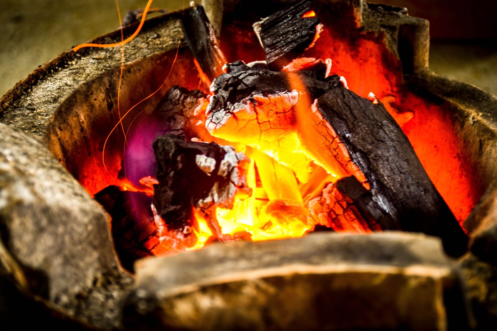 Nikon D5500 sample photo. Bonfire, heat, grilled fish photography