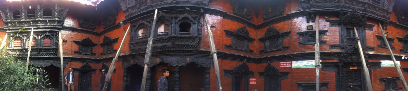 iPhone 6 Plus back camera 4.15mm f/2.2 sample photo. Khatmandu, braced walls, earthquake photography