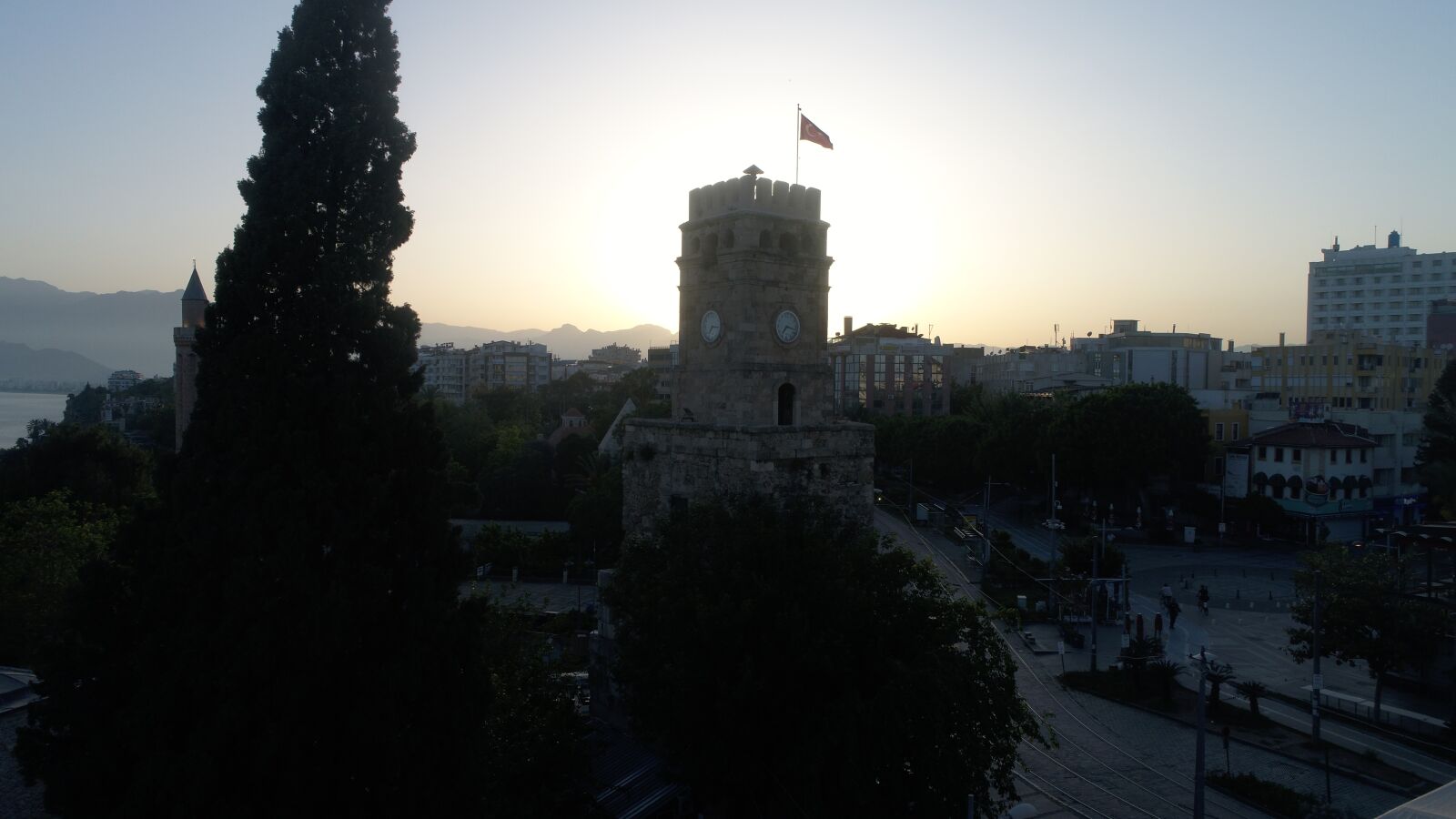 DJI FC6310 sample photo. Antalya, clock tower, kaleici photography