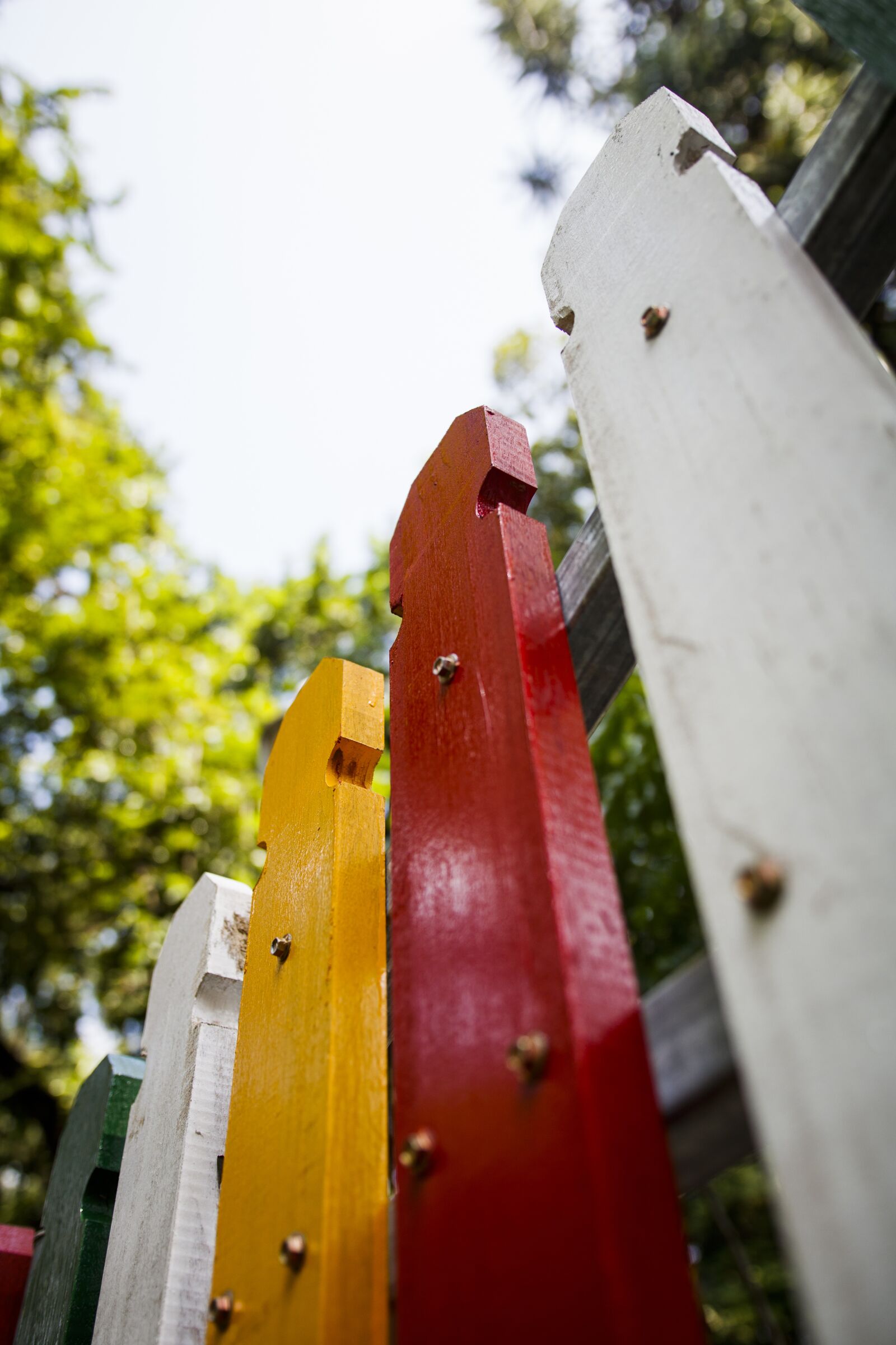 Canon EOS 750D (EOS Rebel T6i / EOS Kiss X8i) sample photo. Blurred background, colorful, fence photography
