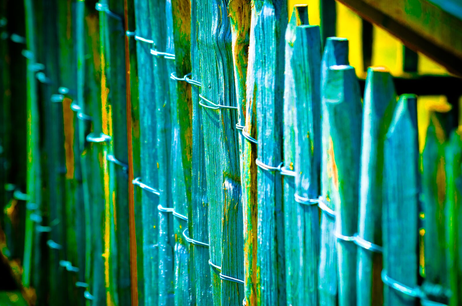 Nikon D5100 sample photo. Colorful, fence, inked photography