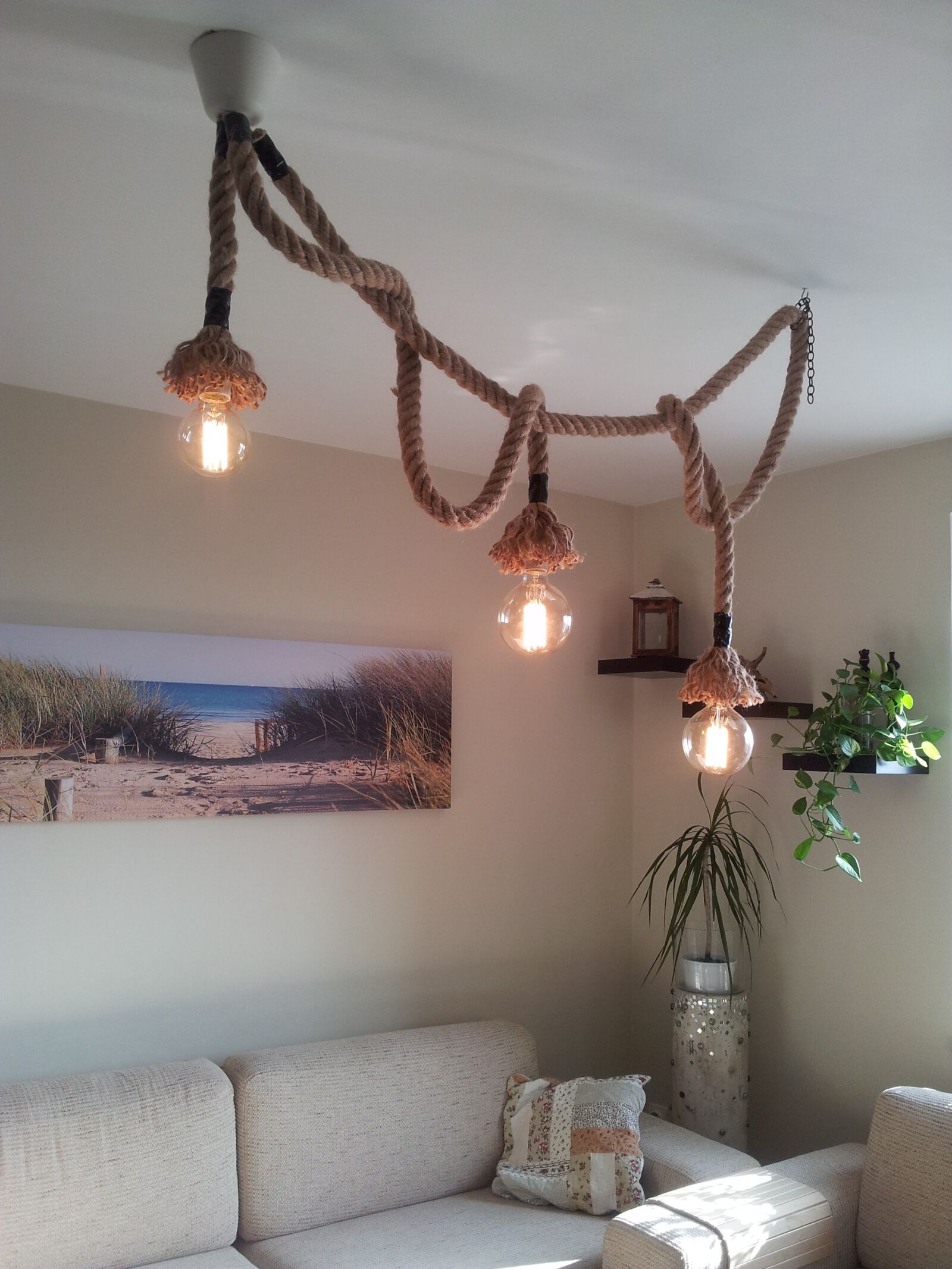 Samsung Galaxy S2 sample photo. Rope, lamp, chandelier photography