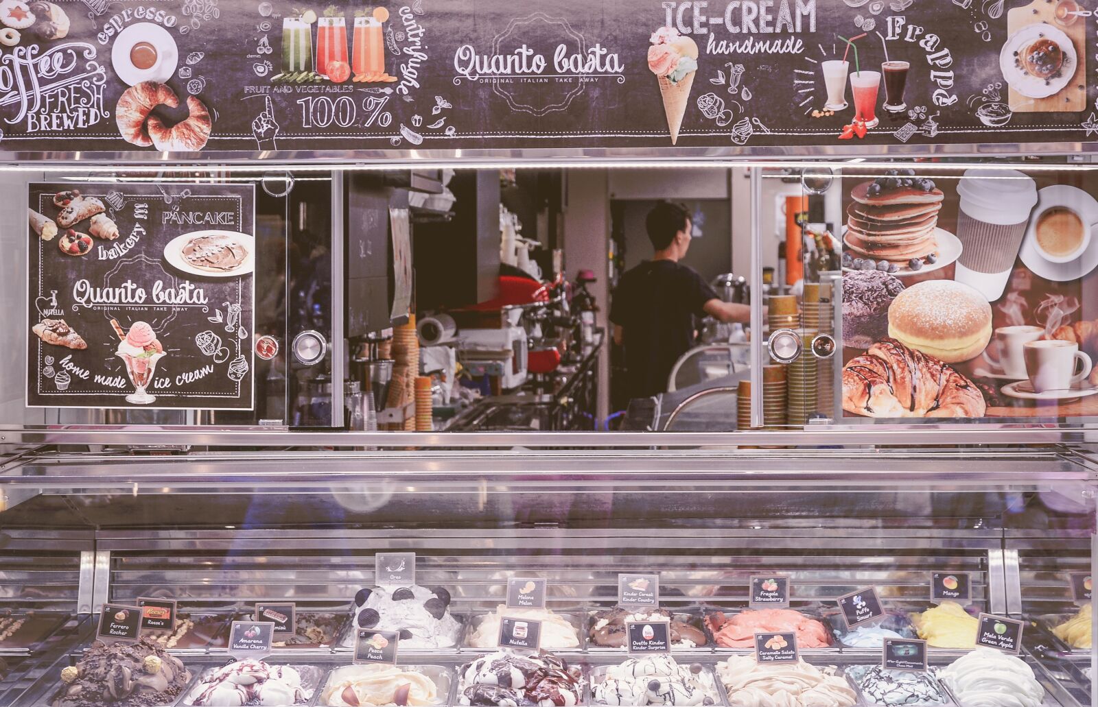 Nikon D610 sample photo. Italian, shop, ice photography