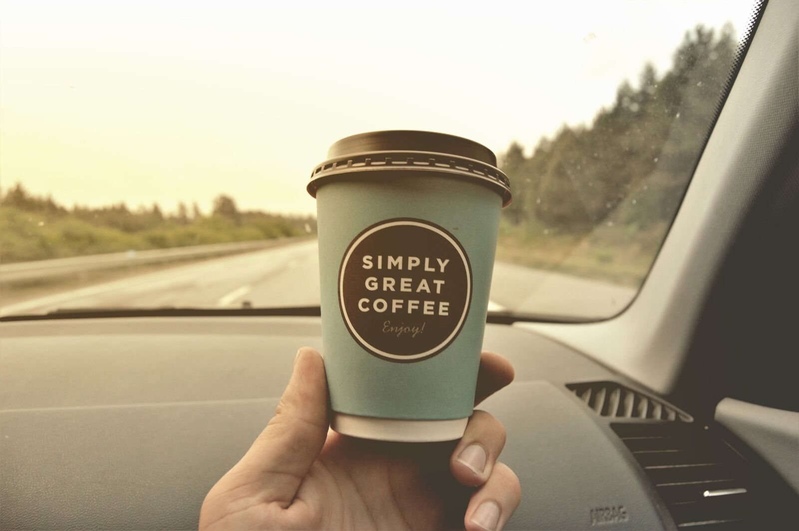 Nikon D3200 sample photo. Coffee mug, coffee, car photography