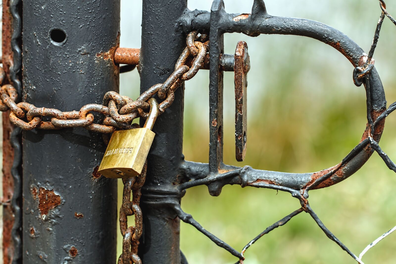 Canon EOS 70D sample photo. Door, fence, lock, wire photography