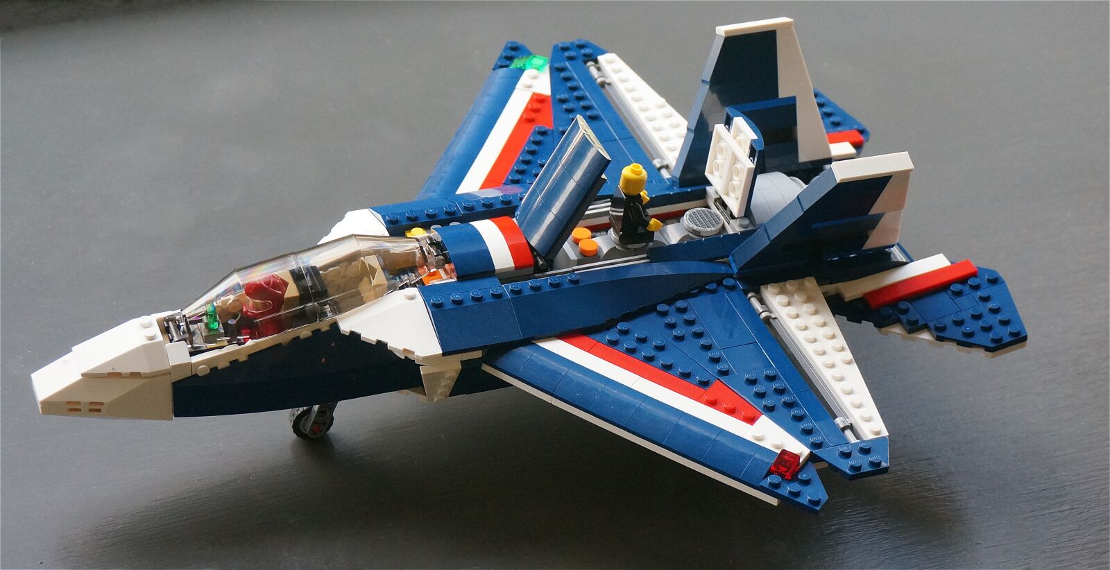 Sony Alpha NEX-5T sample photo. Lego fighter jet, lego photography