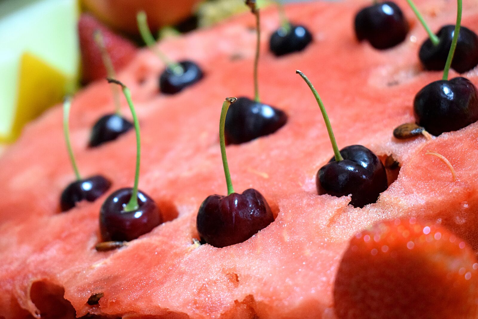 Nikon D3300 sample photo. Watermelon, cherry, fruit photography