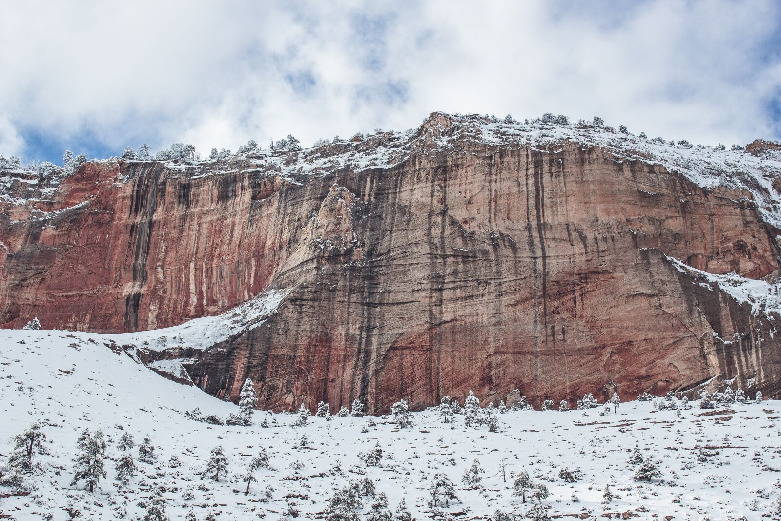 Canon EOS 600D (Rebel EOS T3i / EOS Kiss X5) sample photo. Zion, snow, winter photography