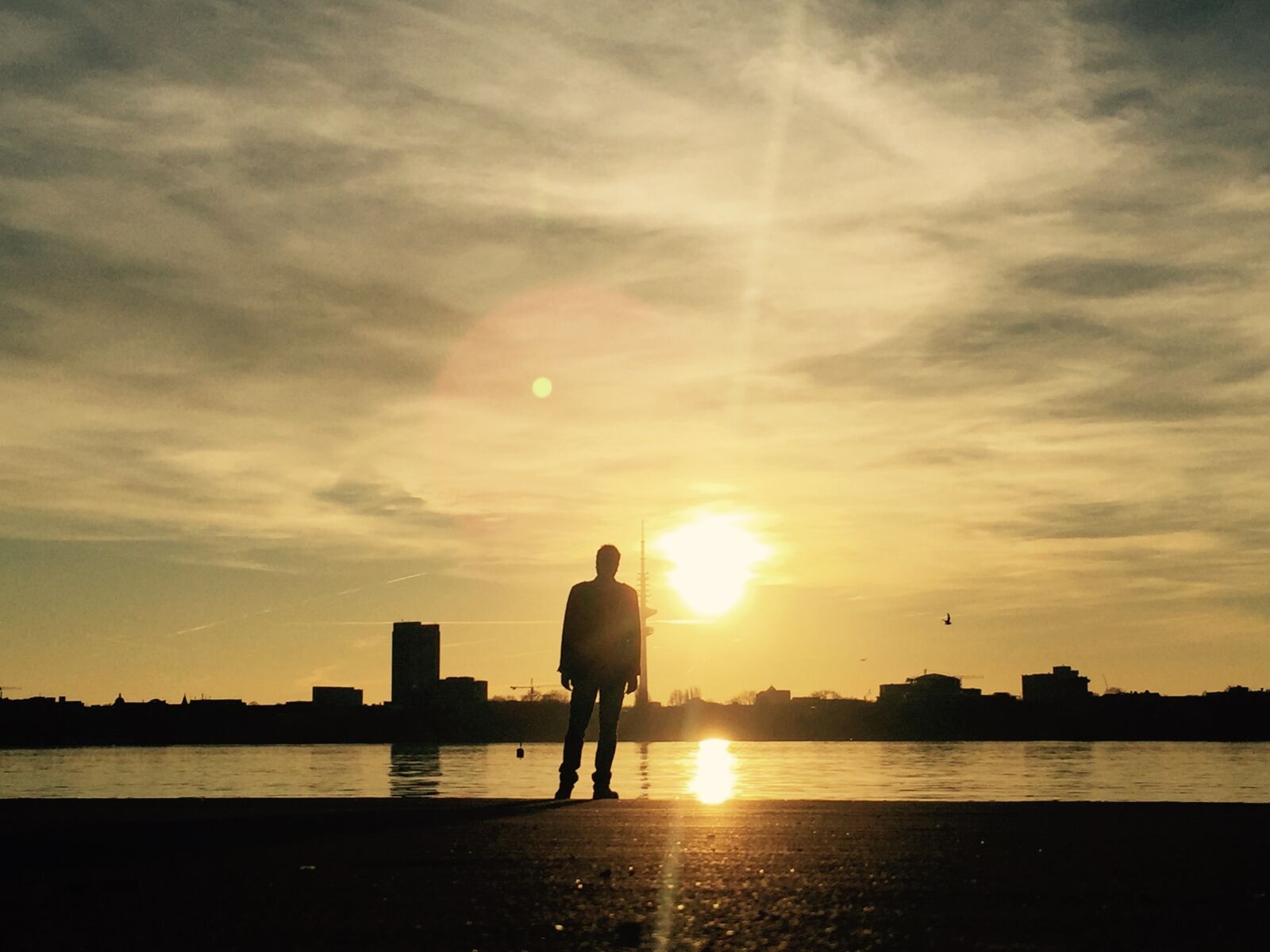 Apple iPhone 6 sample photo. Hamburg, alster, sunset photography