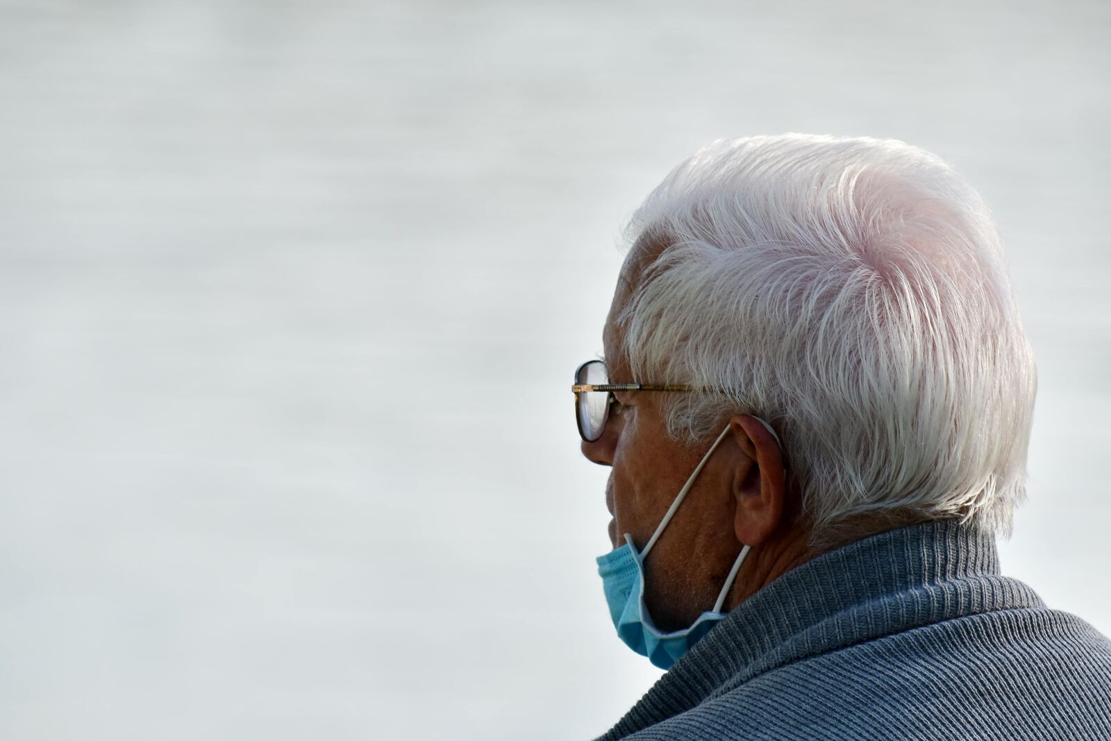 Nikon D5500 sample photo. Covid-19, elderly, face mask photography