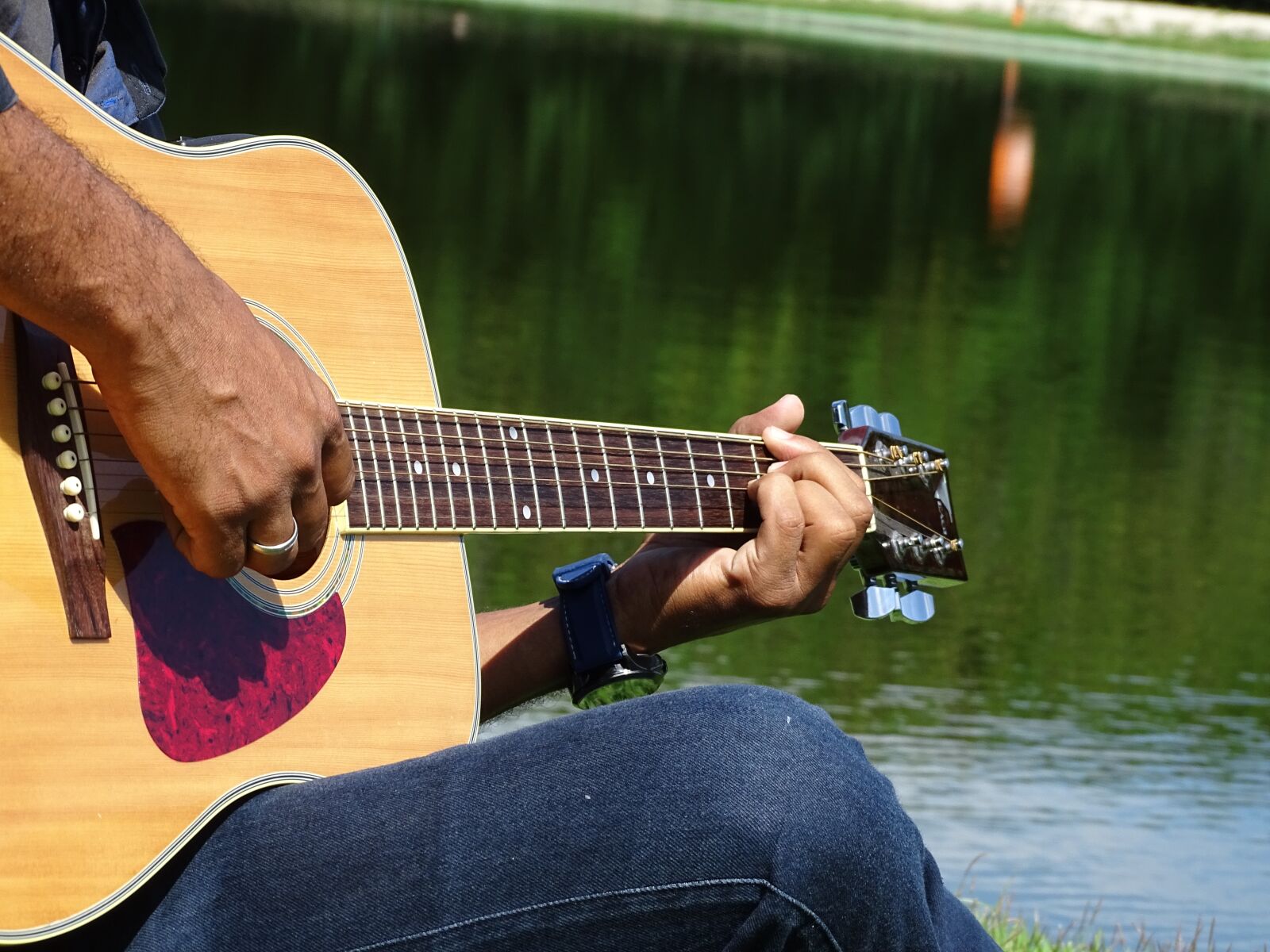 Sony Cyber-shot DSC-HX400V sample photo. Pay for water, guitar photography