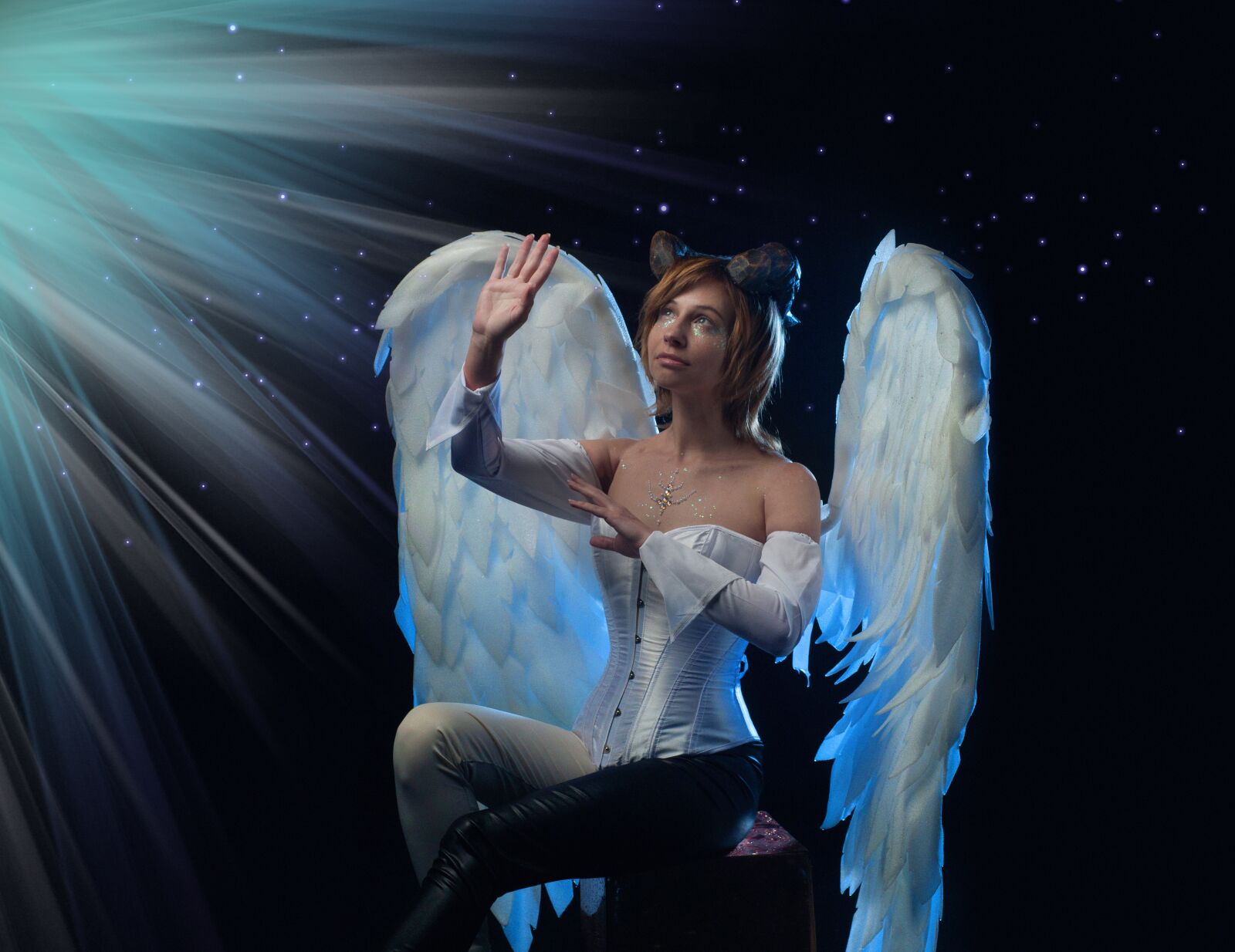Nikon D90 sample photo. Angel, rays, prayer photography