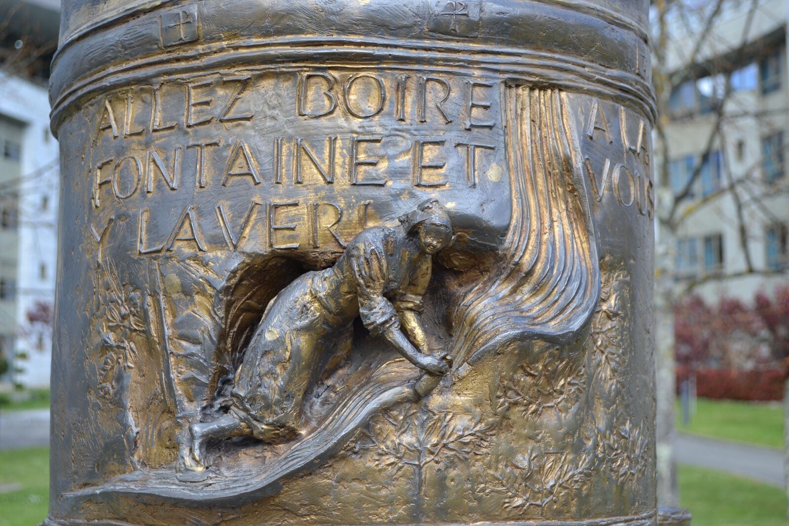 Nikon D3100 sample photo. Sculpture, sainte, bernadette photography