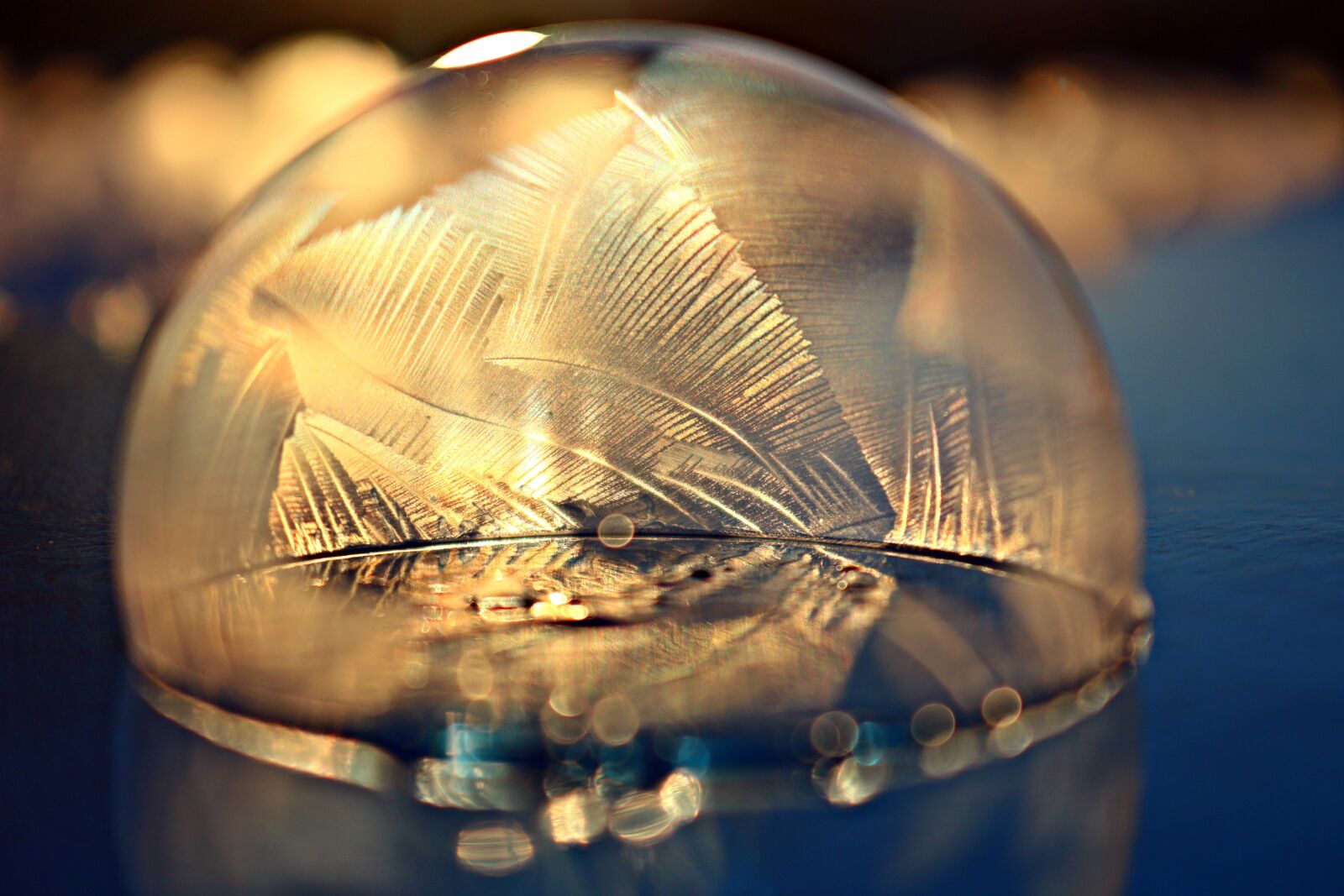 Canon EOS 100D (EOS Rebel SL1 / EOS Kiss X7) sample photo. Frost bubble, soap bubble photography