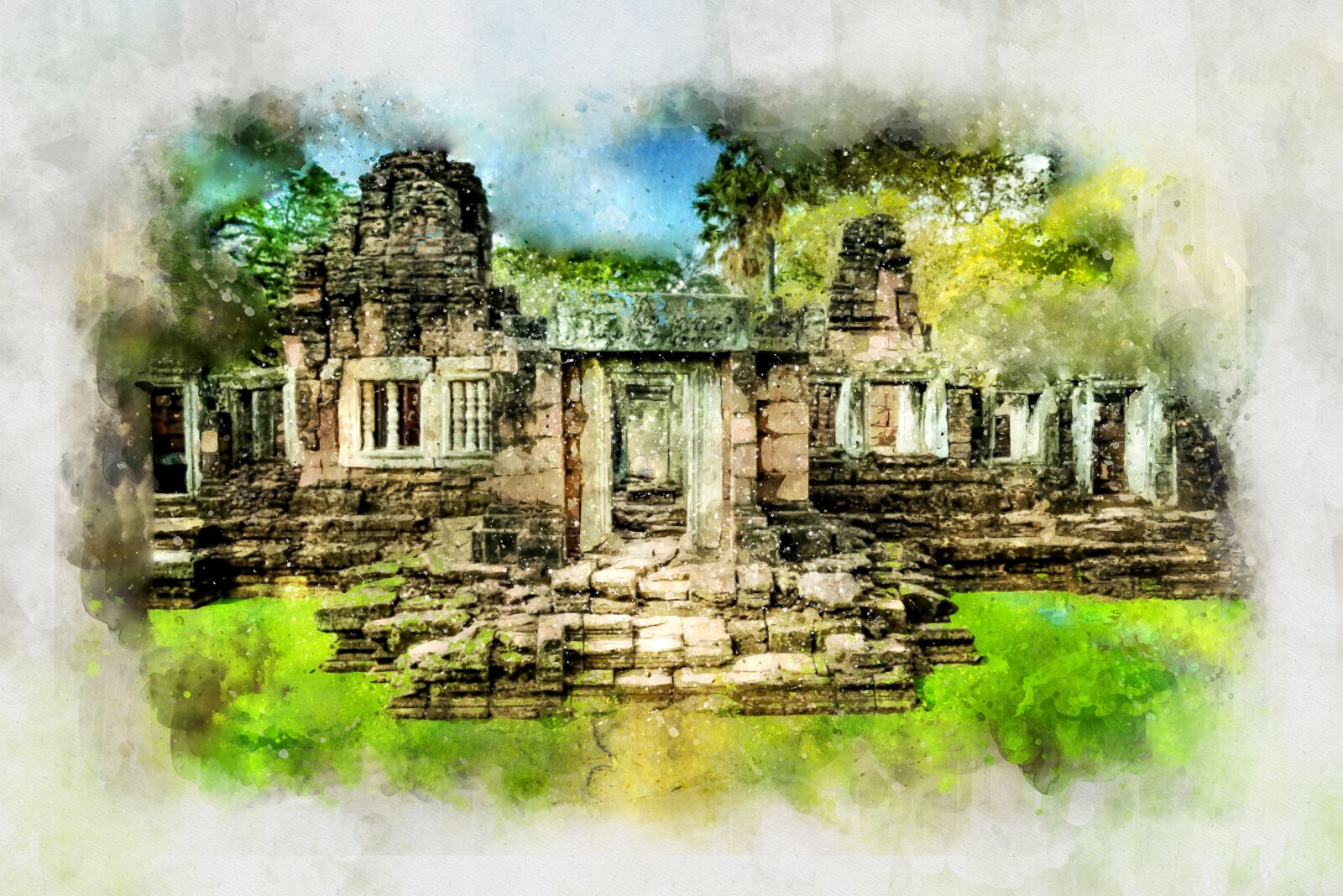 Nikon D5200 sample photo. Historical, watercolor, green photography