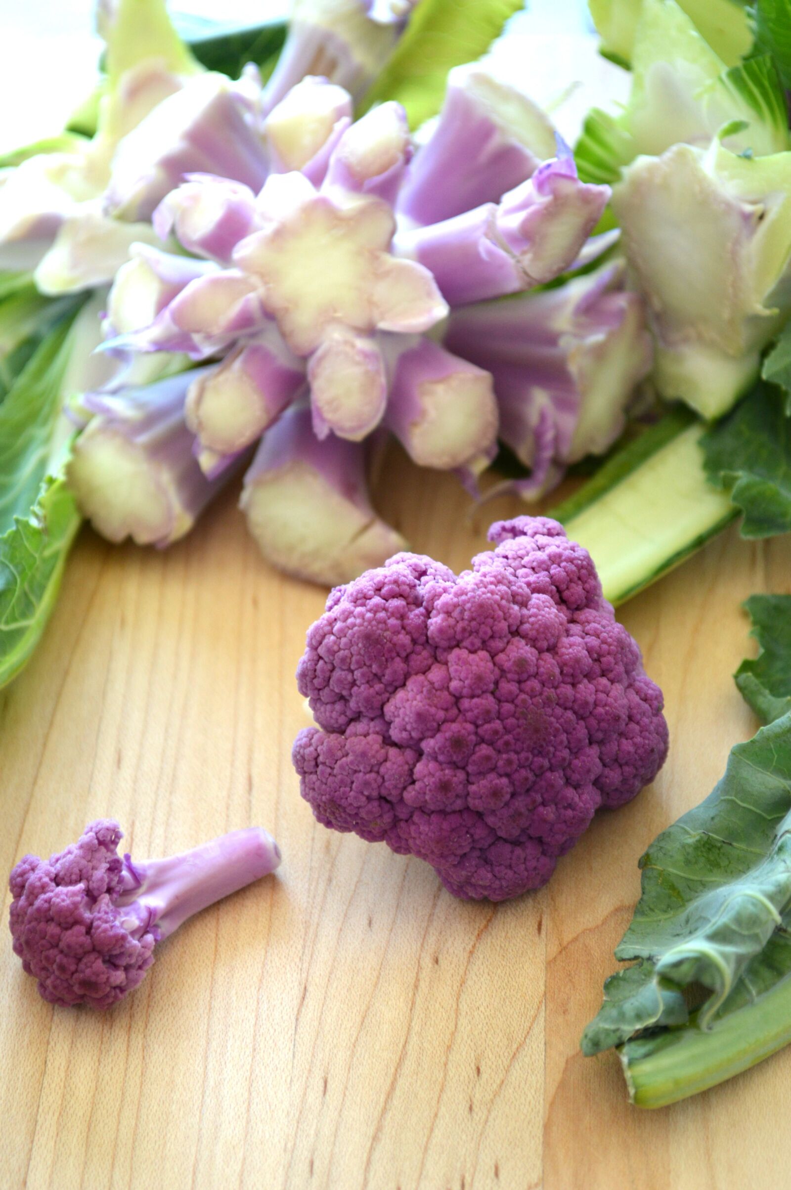 Nikon D3200 sample photo. Cauliflower, purple, food photography