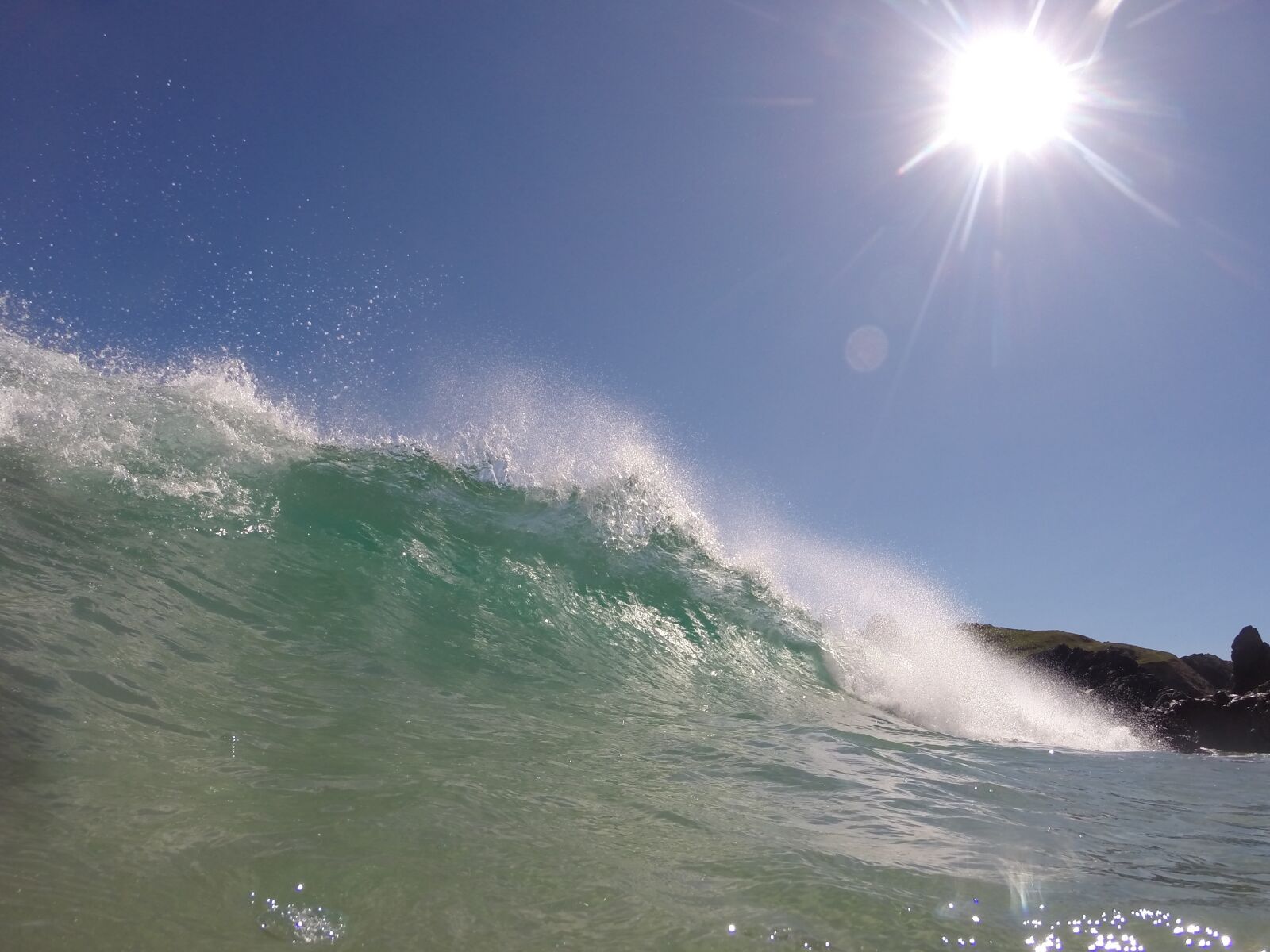 GoPro HERO3+ Black Edition sample photo. Wave, light, water photography