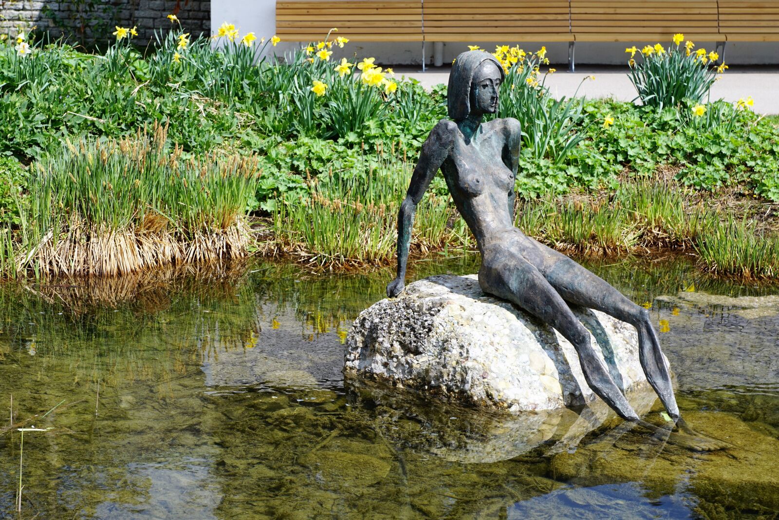 Sony ILCA-77M2 + Sony DT 16-50mm F2.8 SSM sample photo. Woman, naked, pond photography