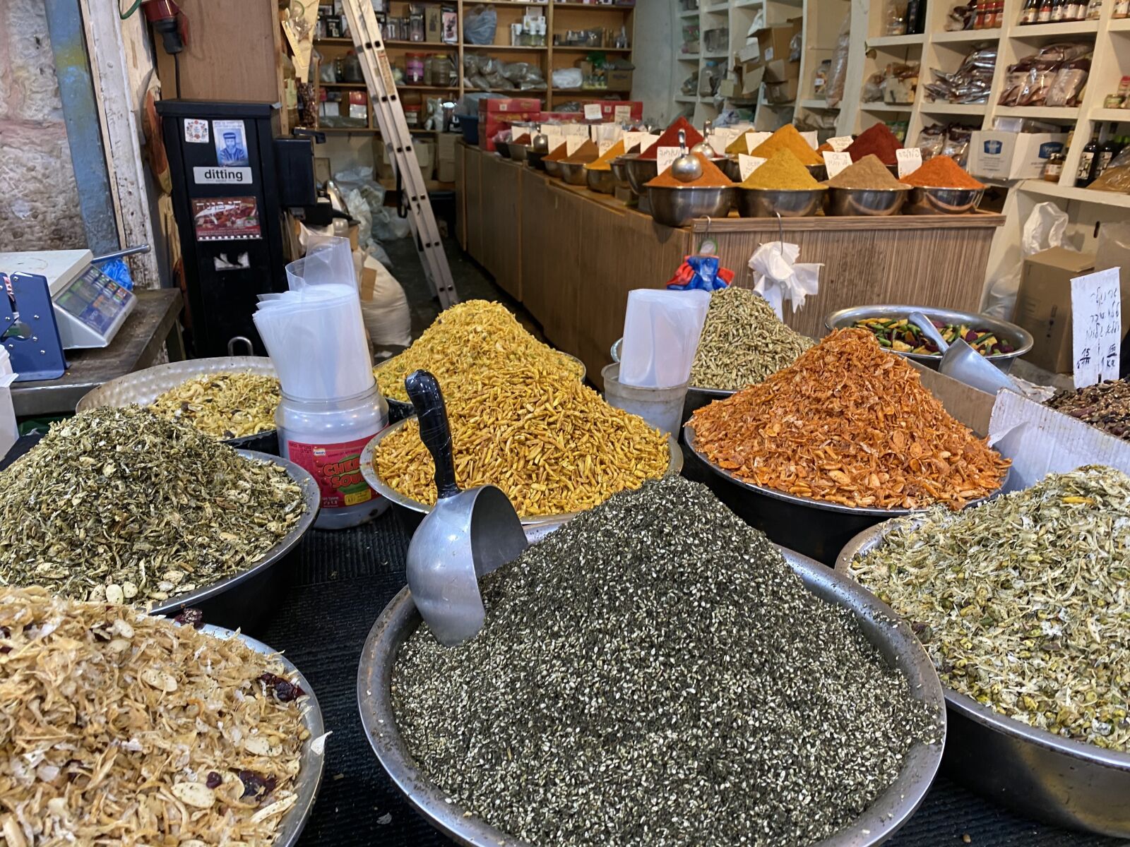 Apple iPhone 11 Pro Max sample photo. Spices, market, market stall photography