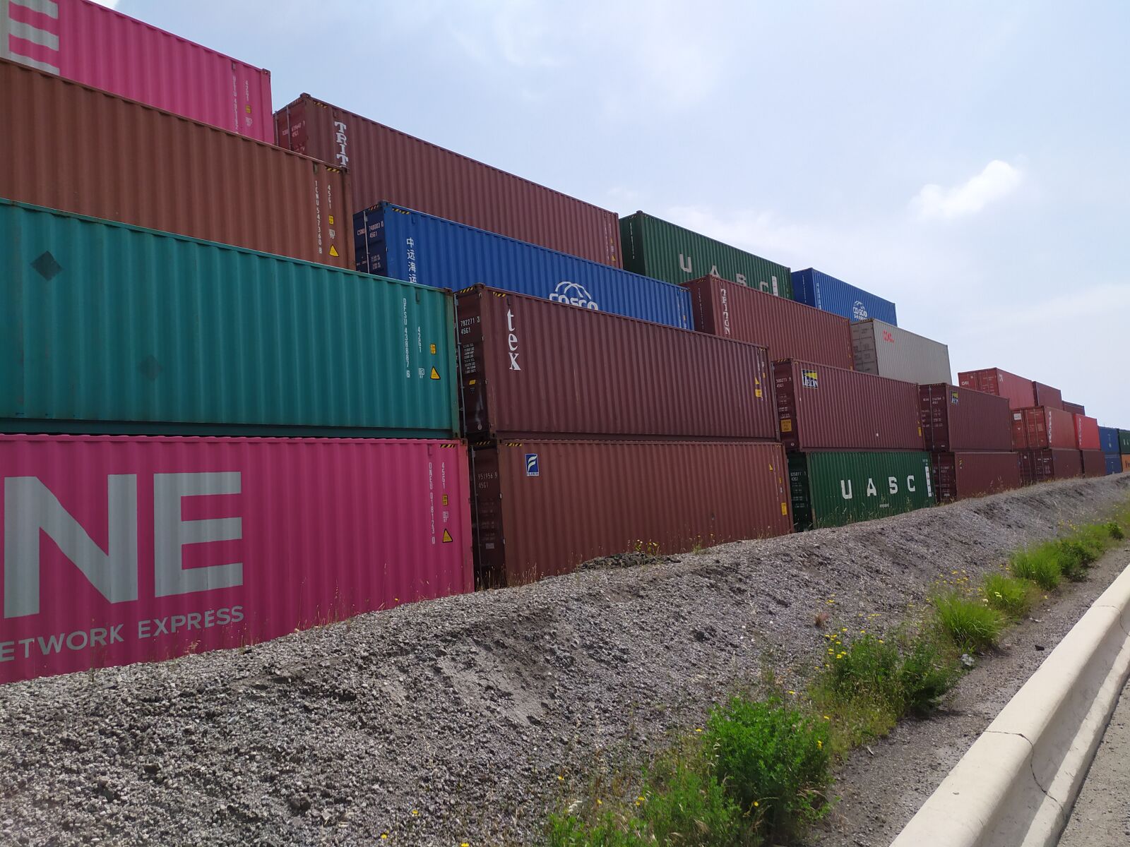 Xiaomi Redmi Note 7 sample photo. Container, warehouse, algeco photography