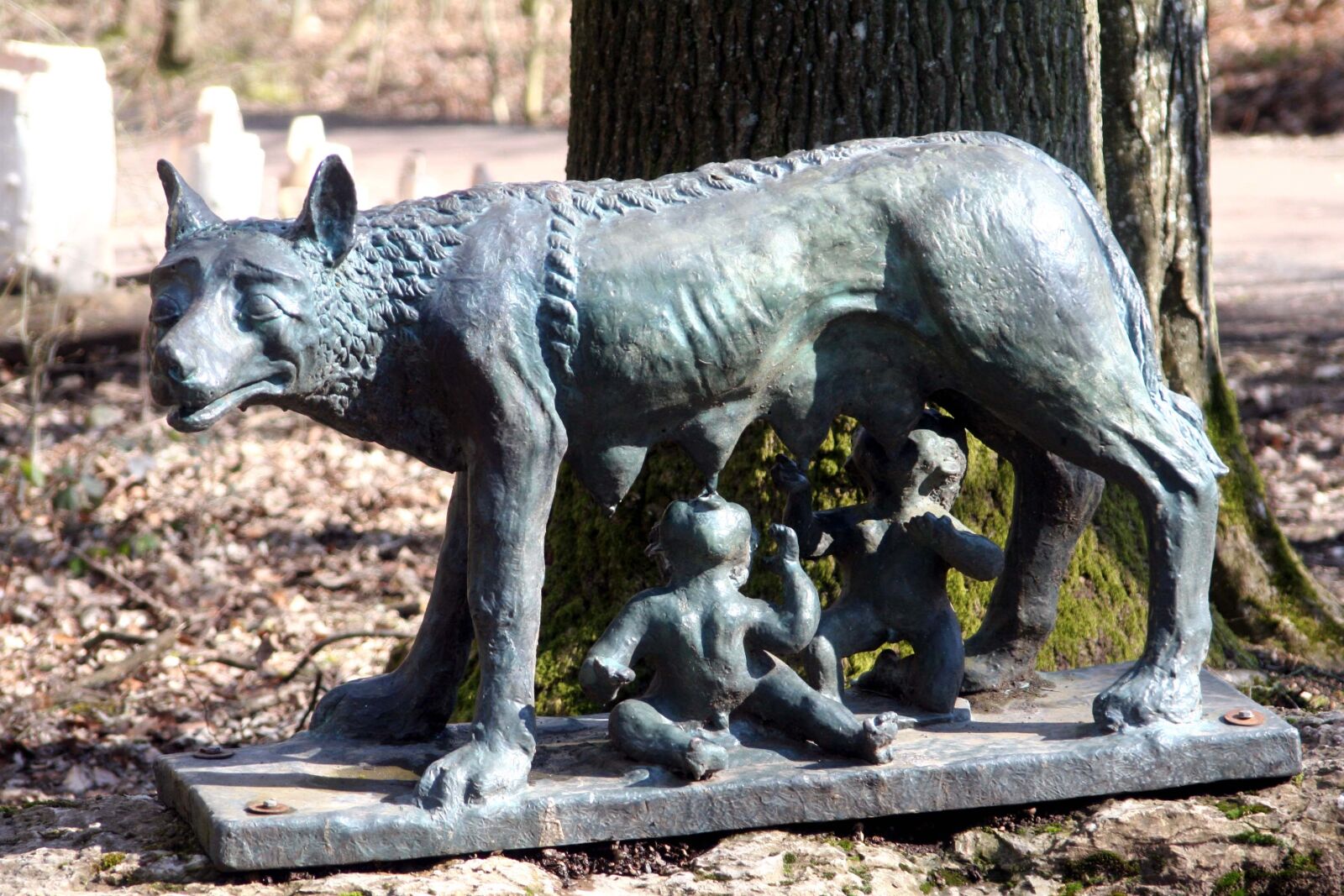 Canon EOS 350D (EOS Digital Rebel XT / EOS Kiss Digital N) sample photo. Statue, she wolf, remus photography