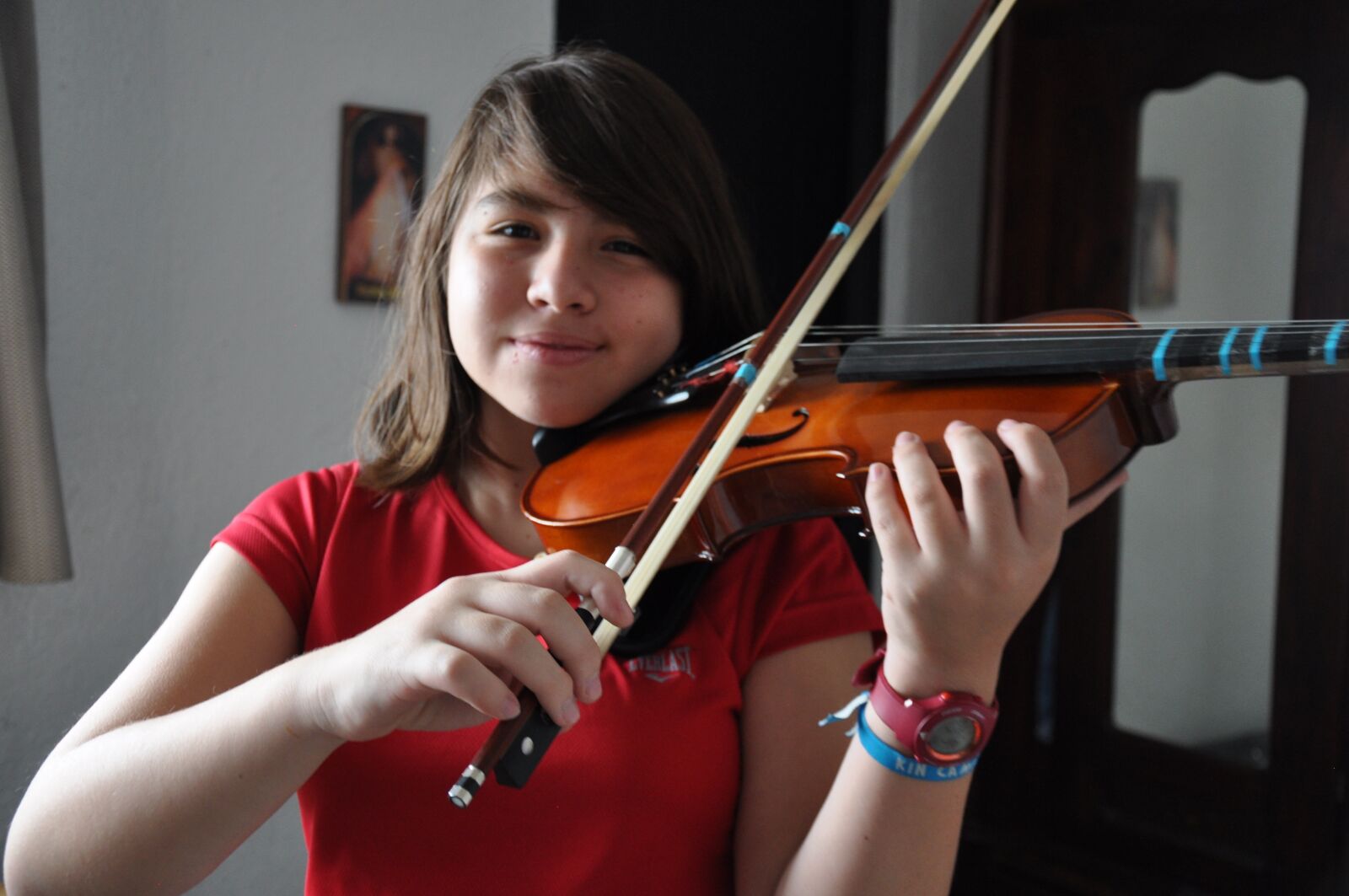 Nikon D90 sample photo. Girl, music, violin photography