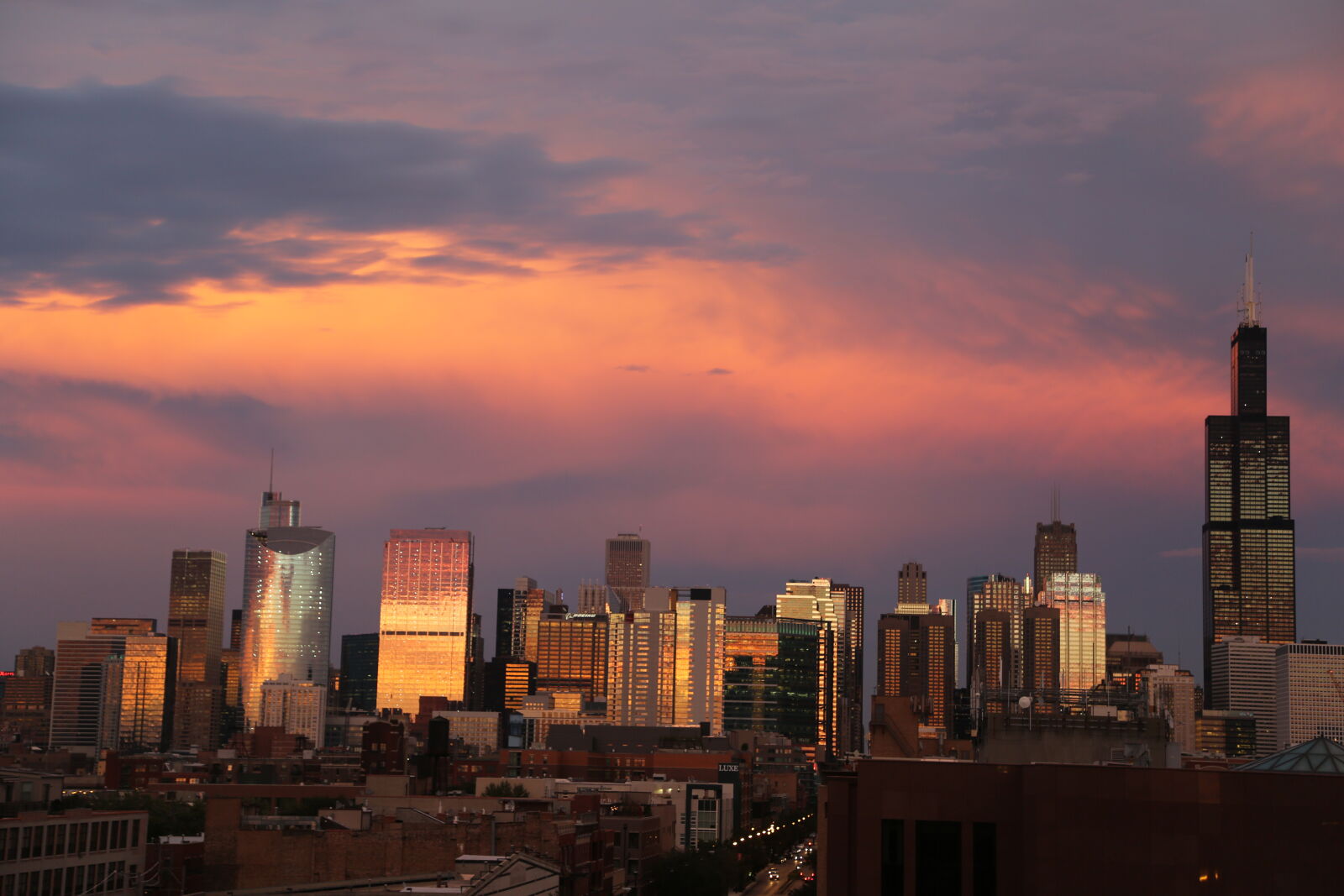 Canon EF 24-105mm F4L IS USM sample photo. Chicago, sunset photography