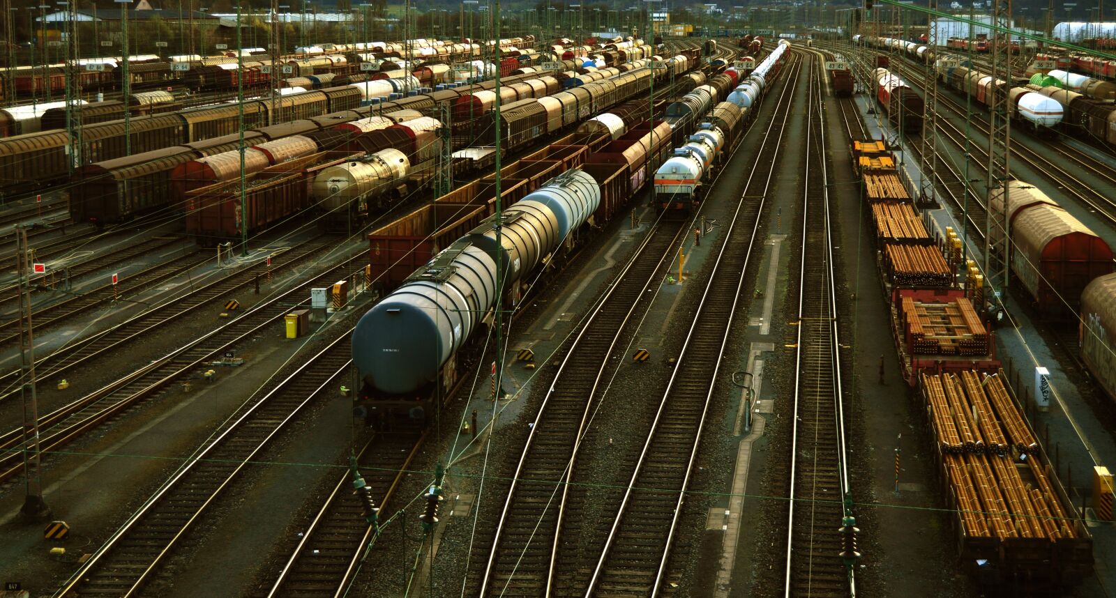 Nikon D3200 sample photo. Marshalling yard, germany, trains photography
