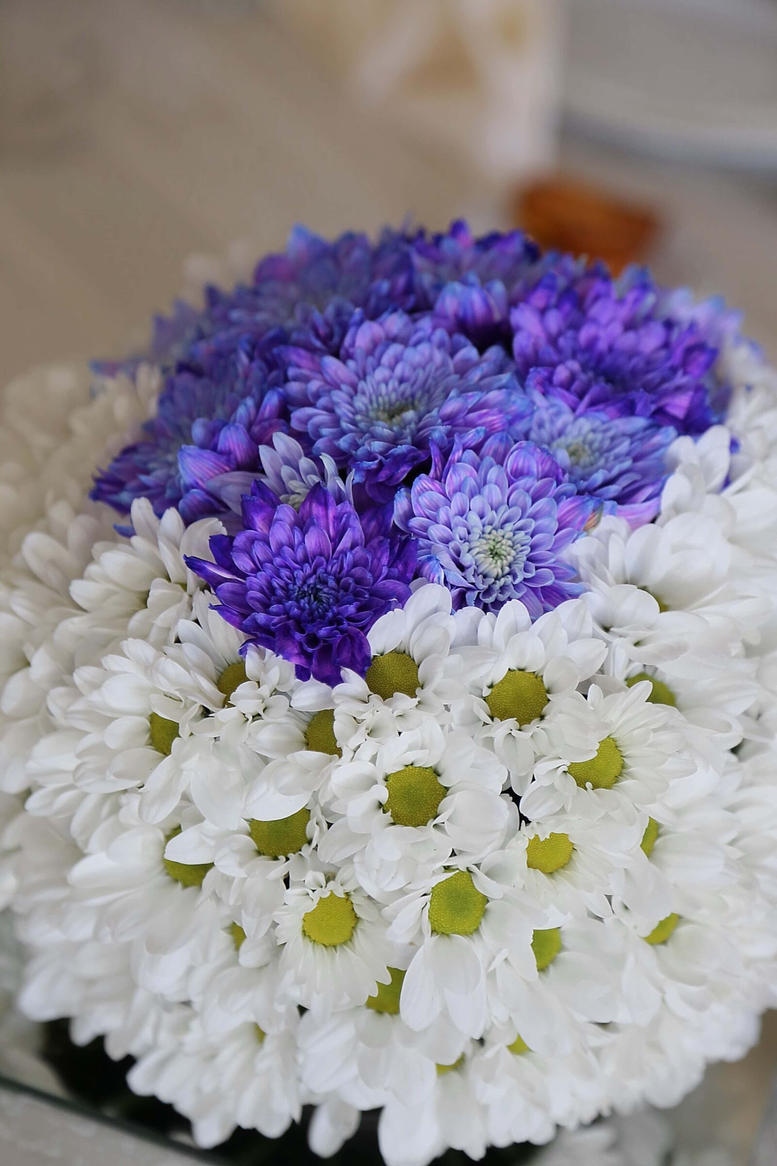 Canon EF 24-105mm F4L IS USM sample photo. Purple, bouquet, flowers, white photography