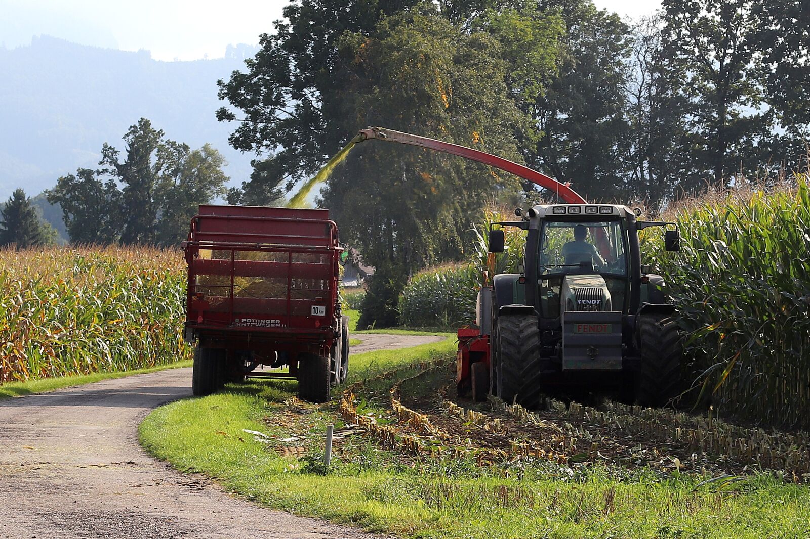 Canon EF 50mm F1.4 USM sample photo. Corn harvest, tractor, agriculture photography