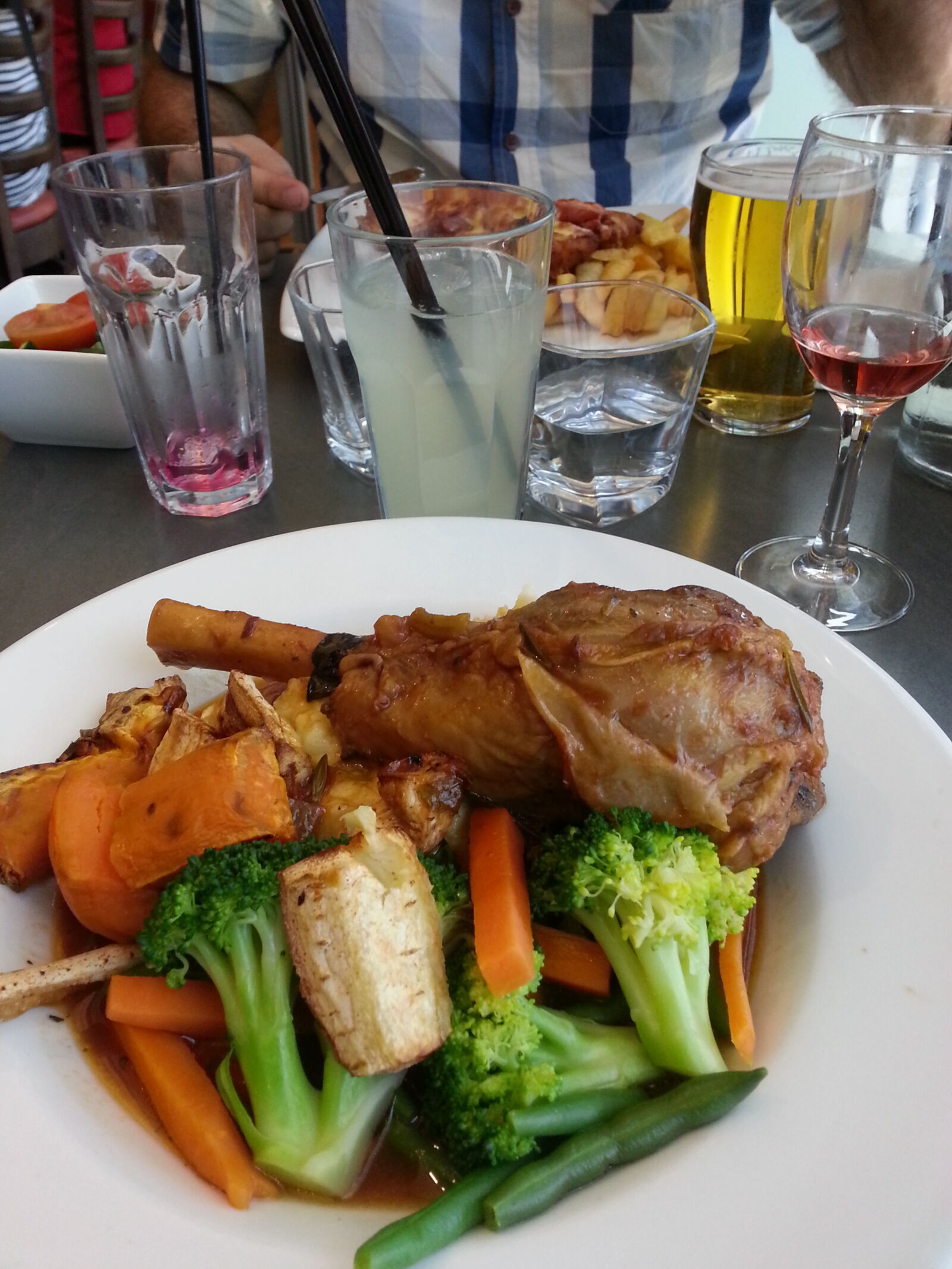 Samsung Galaxy Note2 sample photo. Dinner, lamb, leg, veggies photography