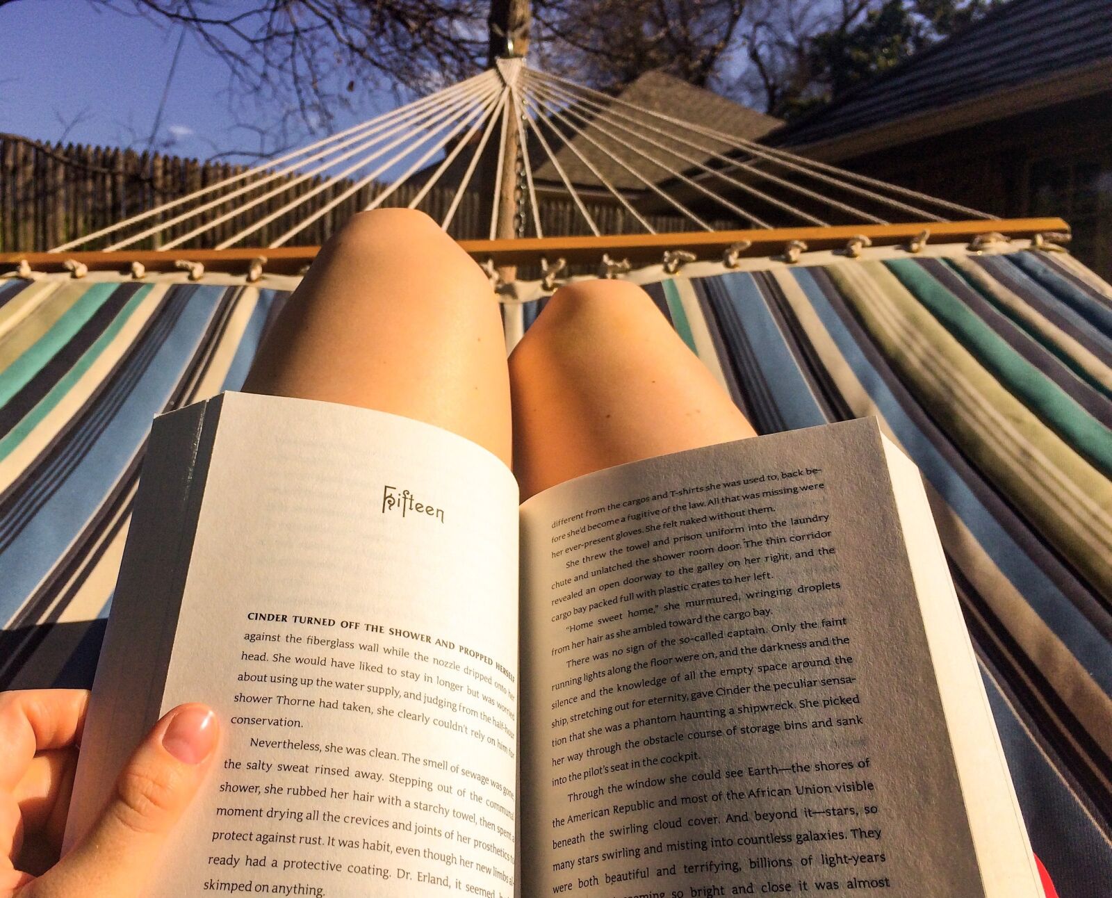 iPhone 5s back camera 4.15mm f/2.2 sample photo. Reading, hammock, relax photography