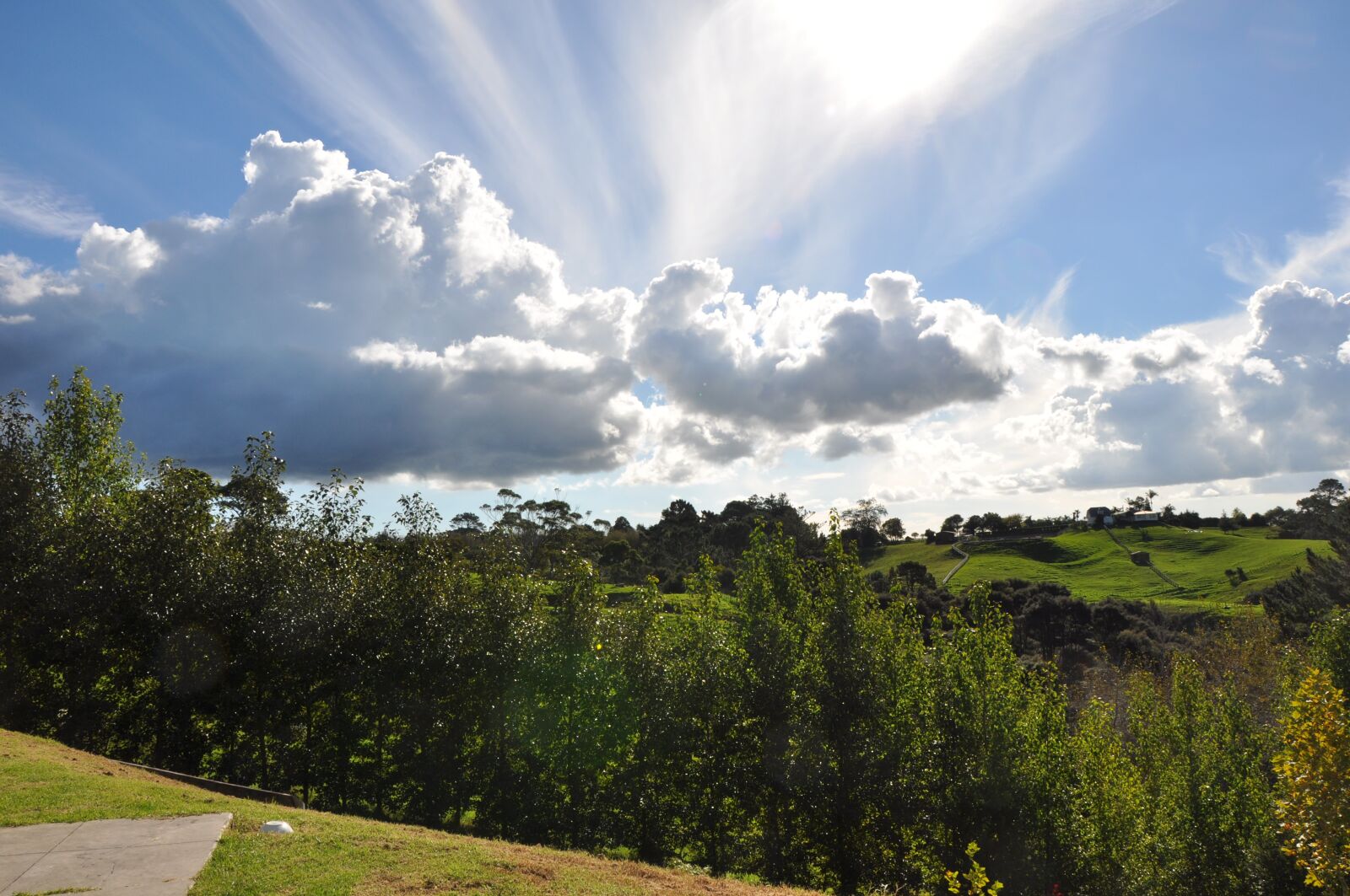 Nikon D90 sample photo. Crepuscular, cloud, albany photography