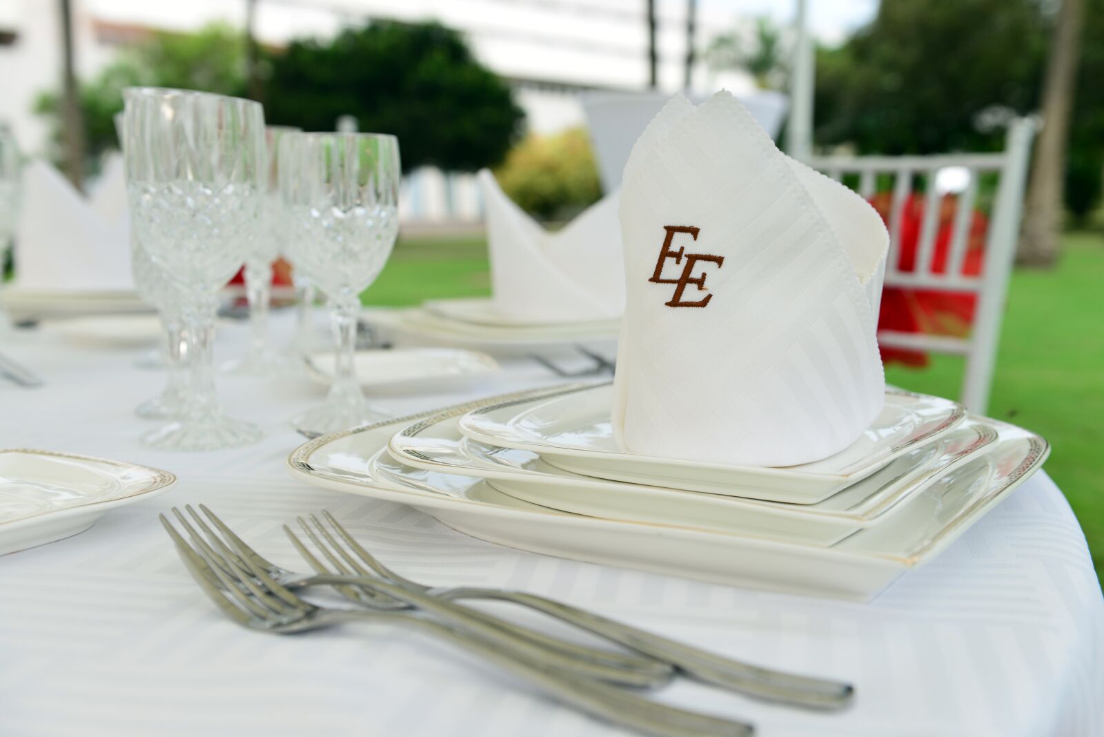 Nikon D800 sample photo. Forks, towel, tablecloths photography