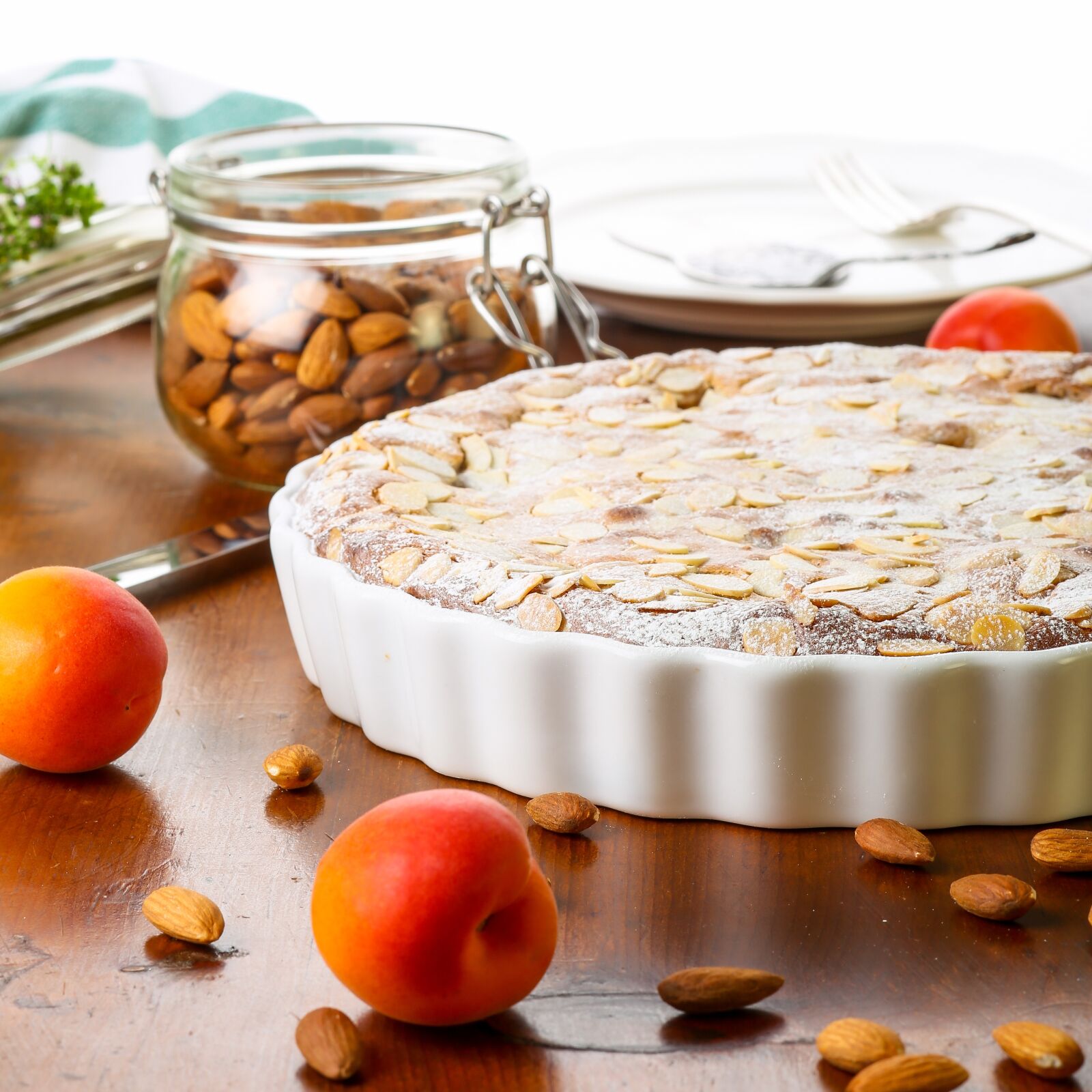 Canon EF 85mm F1.8 USM sample photo. Apricot, frangipane, tart photography