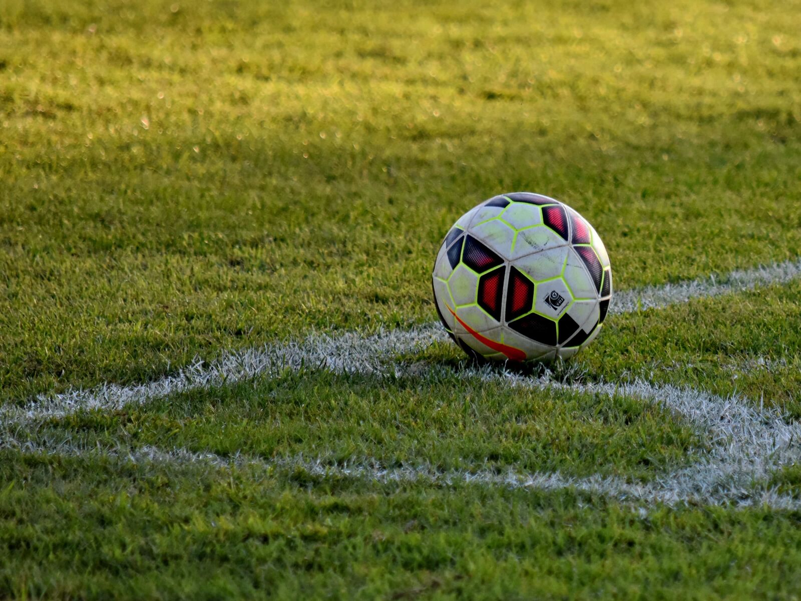 Nikon D5500 sample photo. Corner, lawn, soccer ball photography