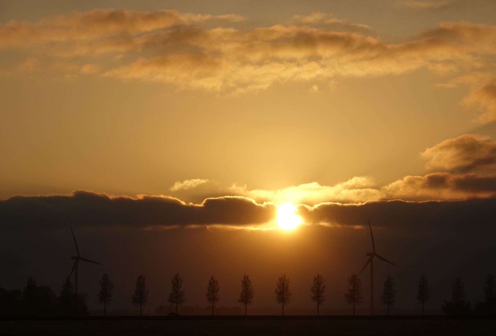 Sony Cyber-shot DSC-RX10 III sample photo. Sunset, wind mill, clouds photography
