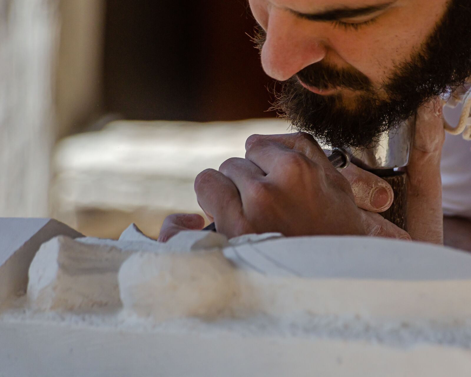 Nikon D7000 sample photo. Sculpture, sculptor, hand photography