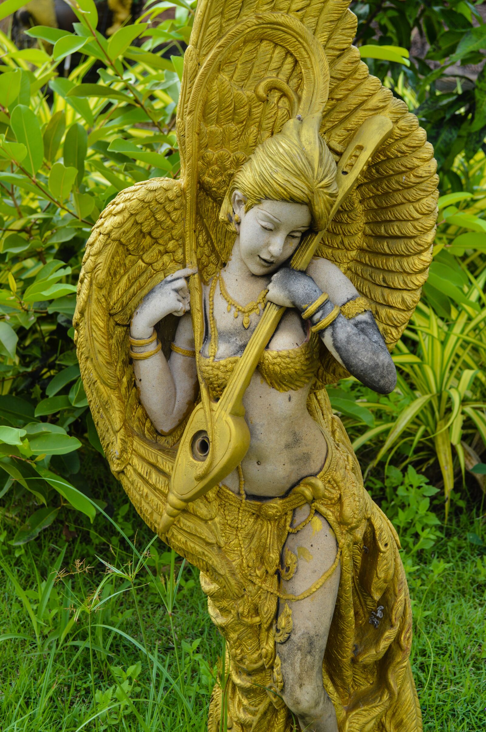 Nikon D3200 sample photo. Angel, sculpture, gold photography