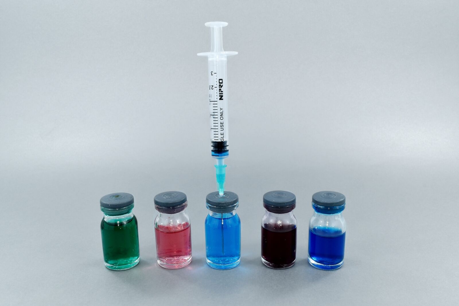 Nikon D5500 sample photo. Bottles, chemicals, colorful, liquid photography