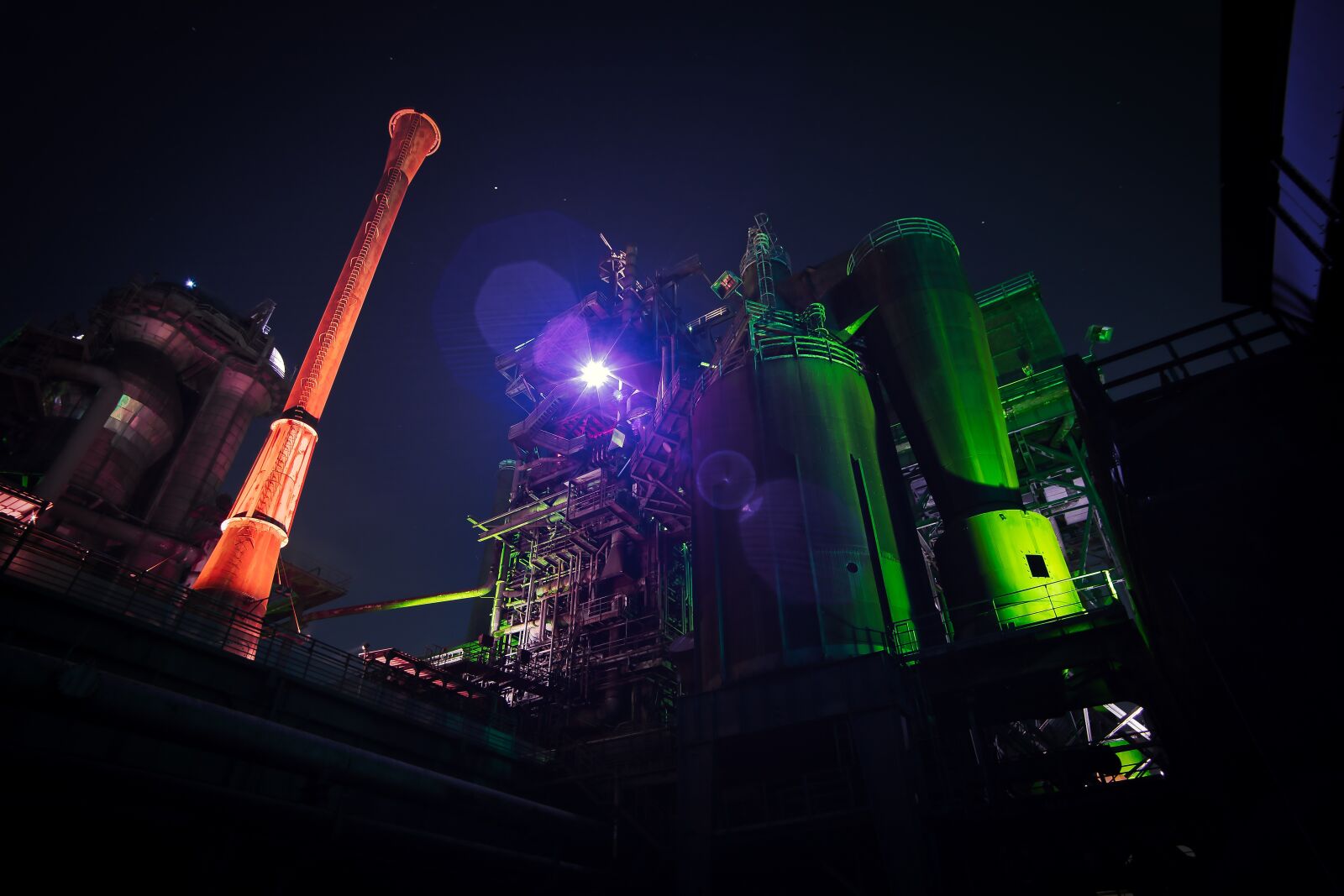 Canon EOS RP sample photo. Industry, night, lights photography
