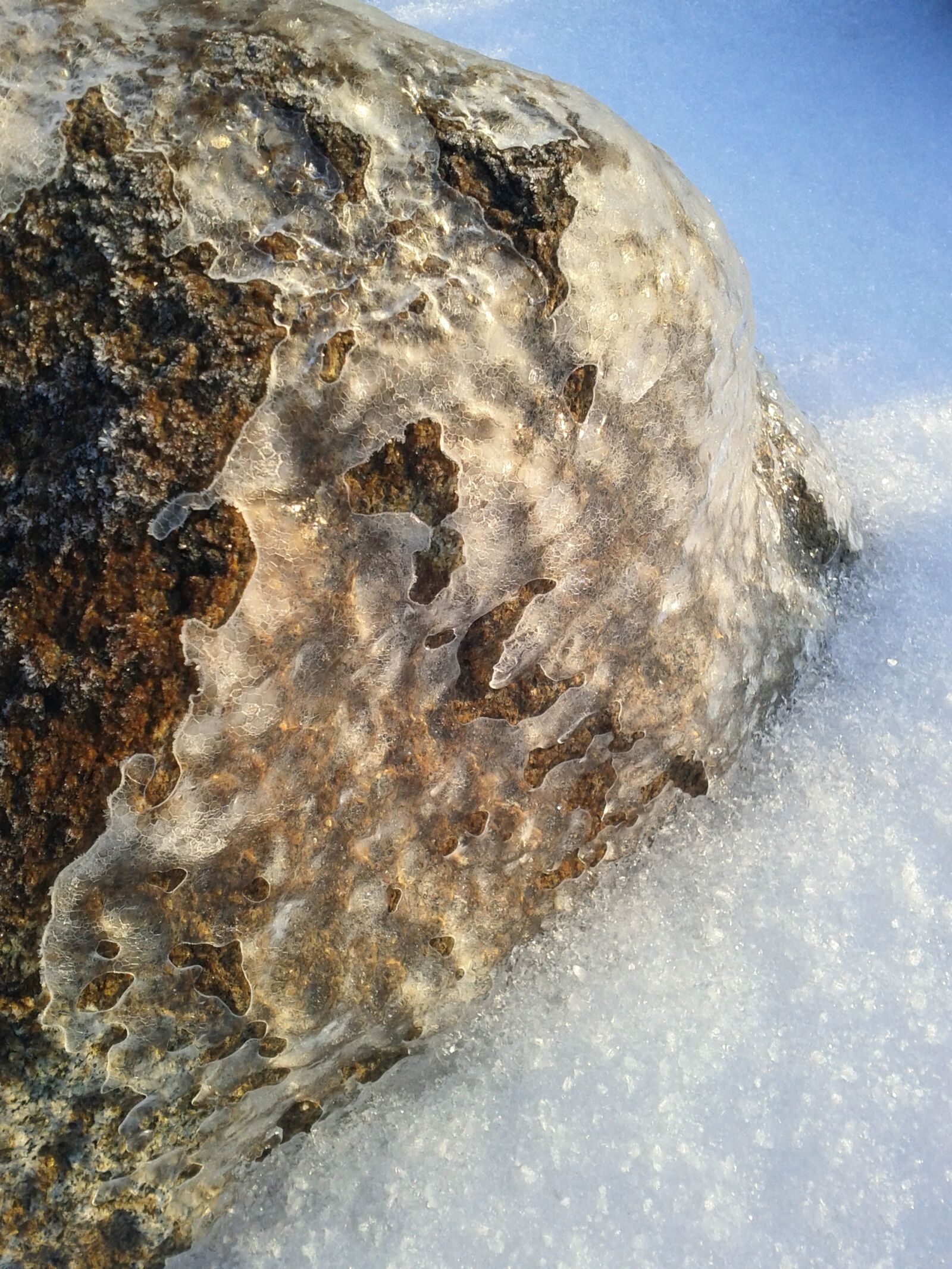 Google Nexus S sample photo. Ice, winter, rock photography