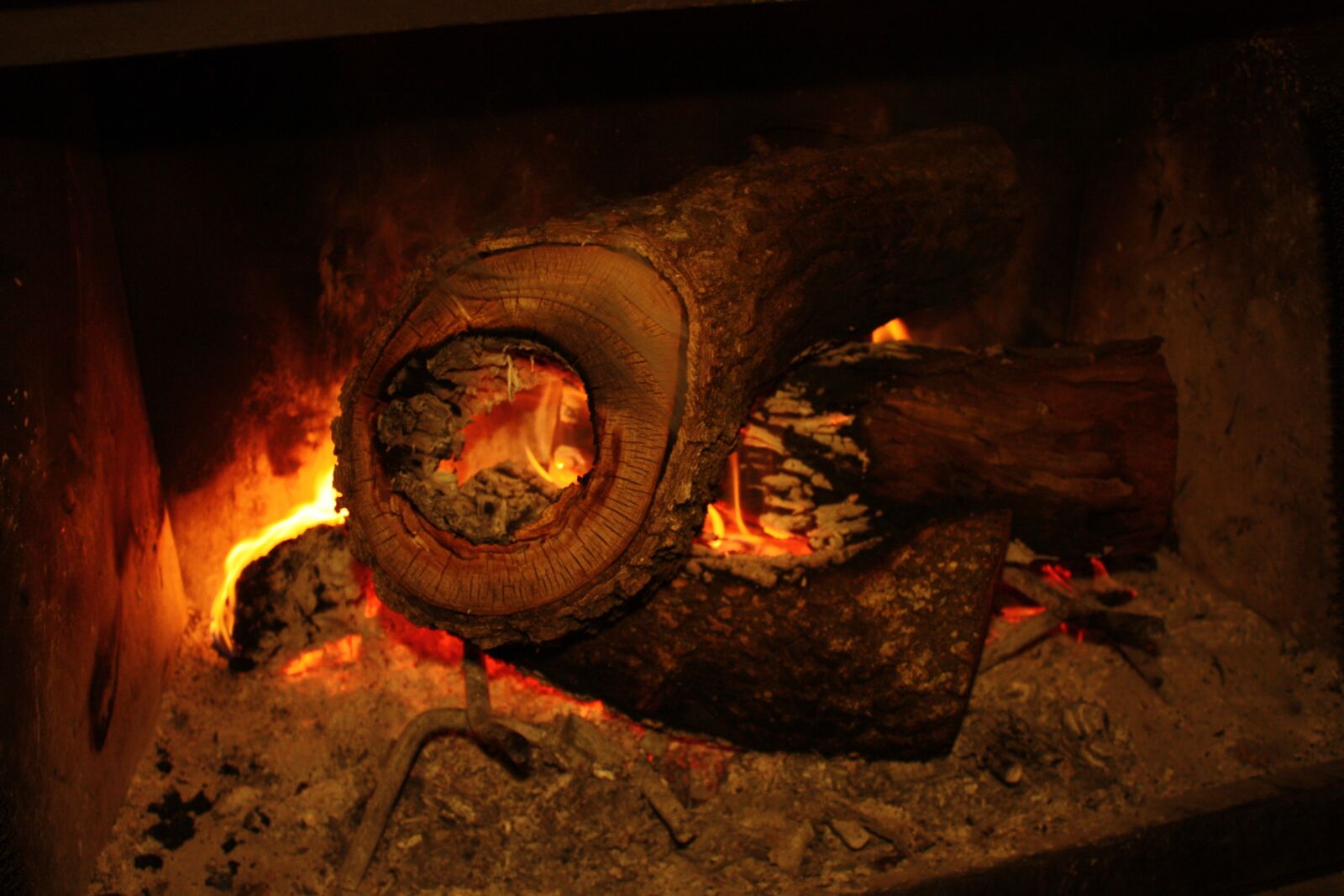 Canon EOS 450D (EOS Rebel XSi / EOS Kiss X2) sample photo. Fire, hearth, log photography