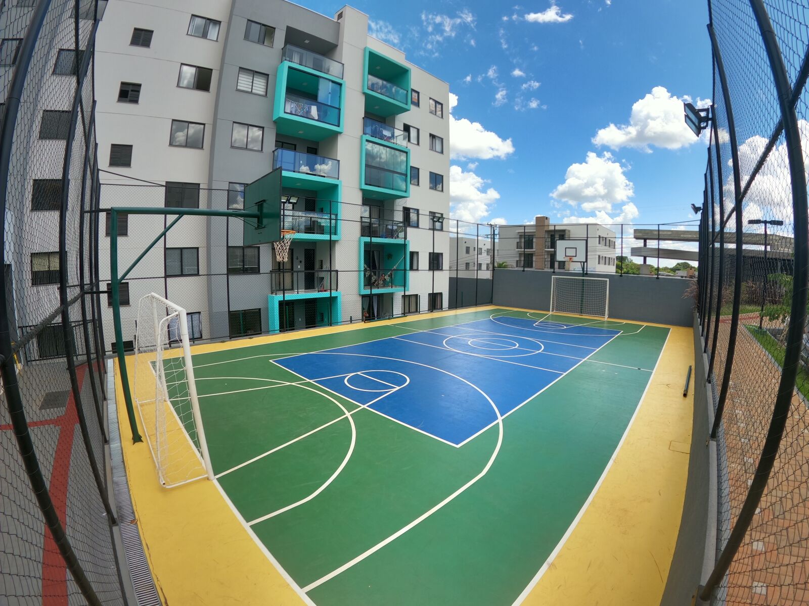 GoPro Hero8 Black sample photo. Sky, court, model photography