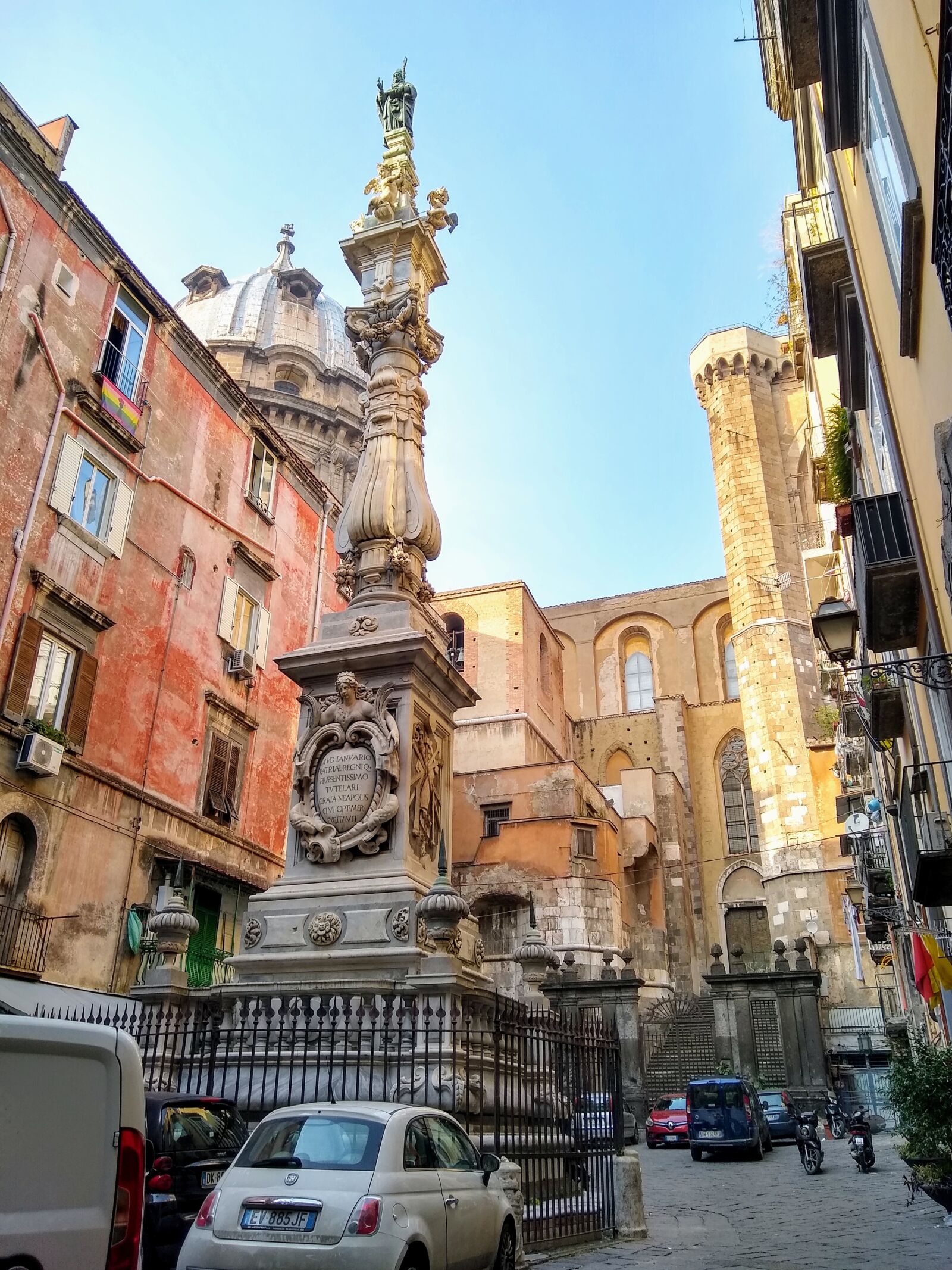 Motorola moto g(6) sample photo. Naples, square, old town photography
