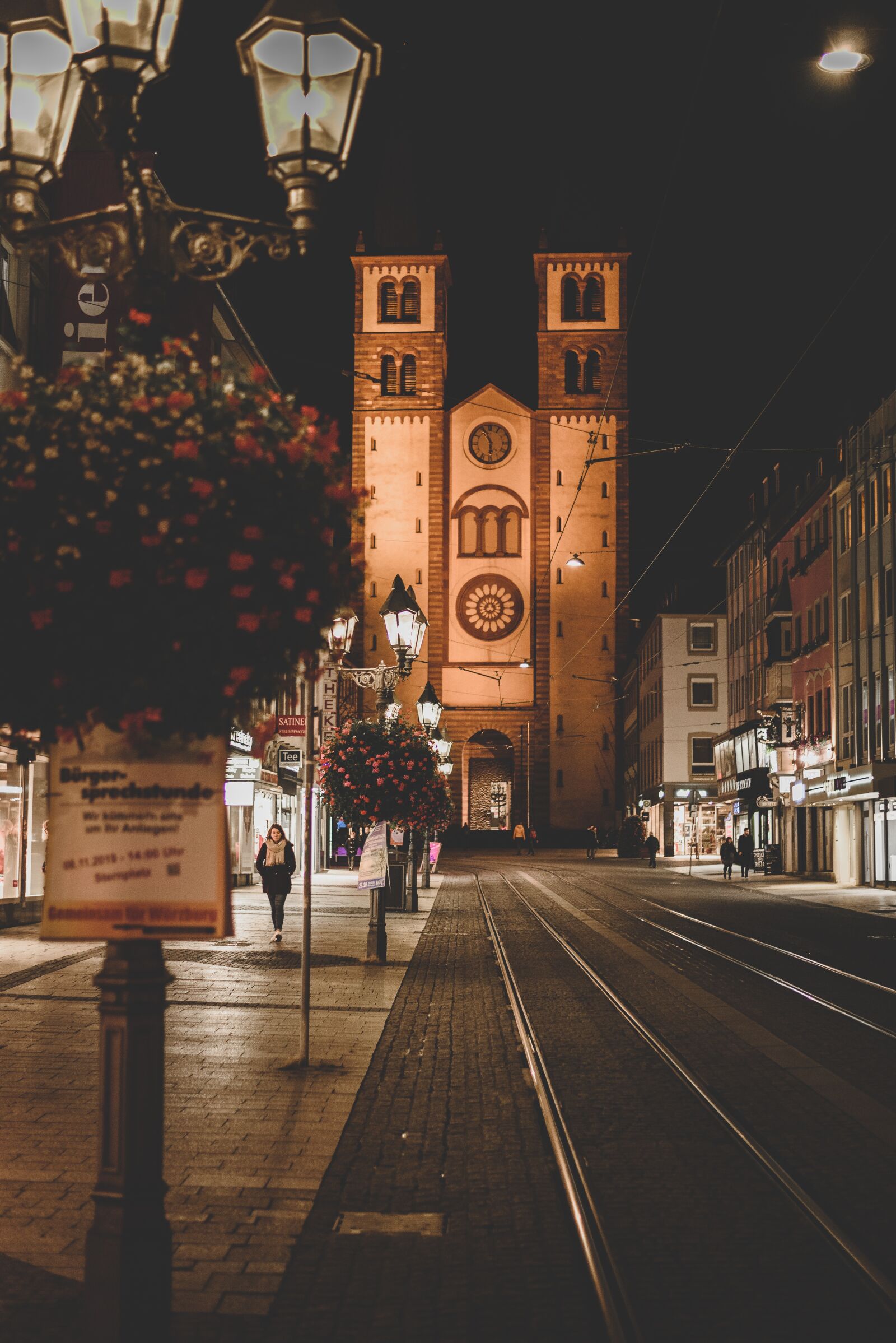 Nikon D750 sample photo. Würzburg, night, street photography