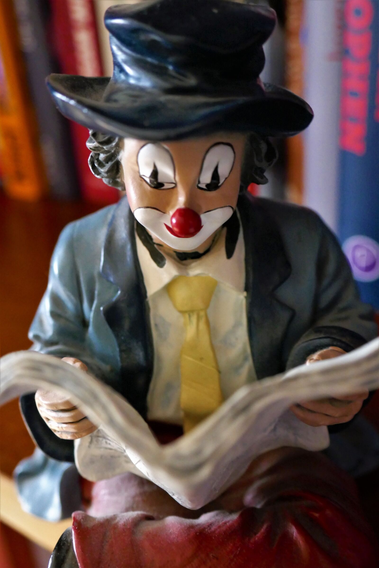 Panasonic DMC-TZ101 sample photo. Figure, clown, read photography