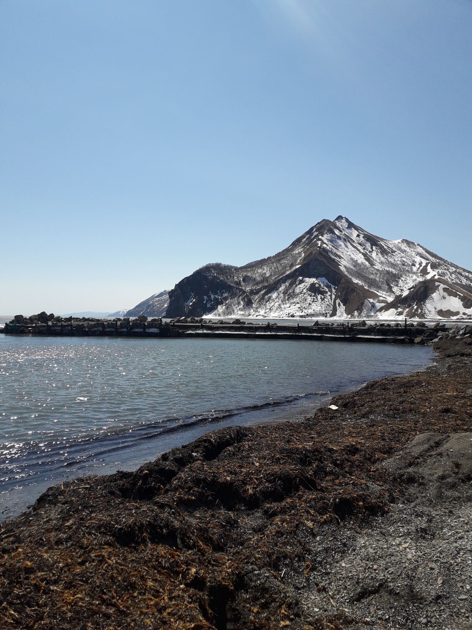 Samsung Galaxy J4 sample photo. Mountain, sakhalin, sea photography