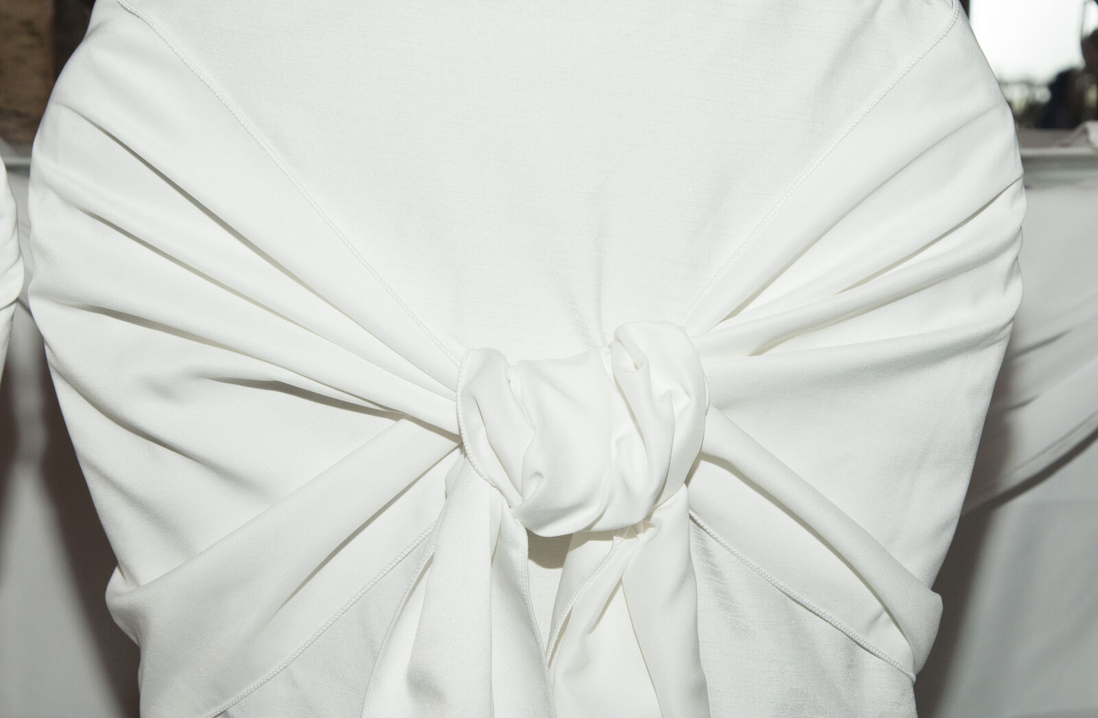 Canon EOS 5D Mark II sample photo. Bow, decorated, chair, event photography