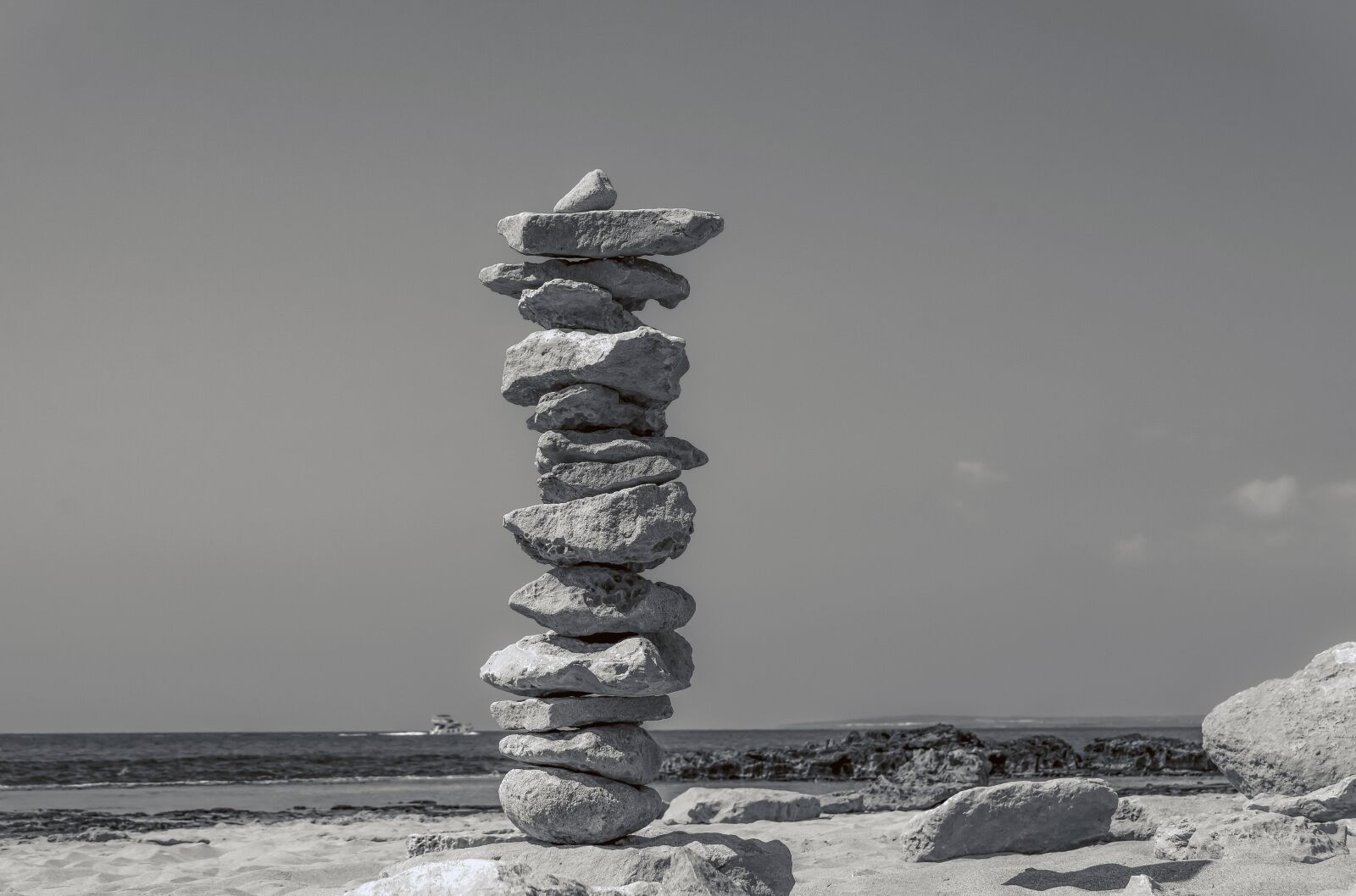 Nikon D3300 sample photo. Stones, beach, balance photography